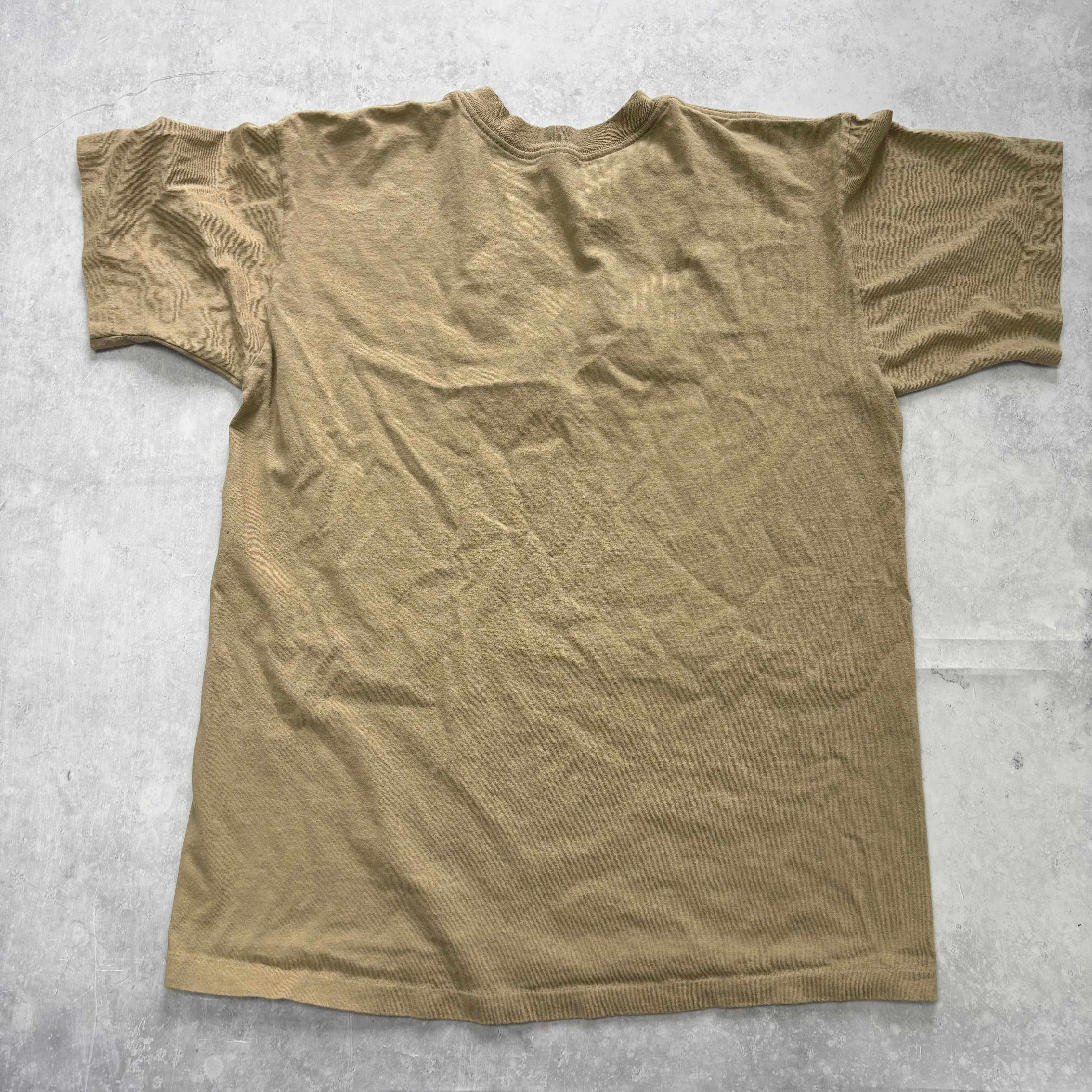 Vintage T Shirt Mens Medium Beige Single Stitch Graphic Print 90s Tourist (E)