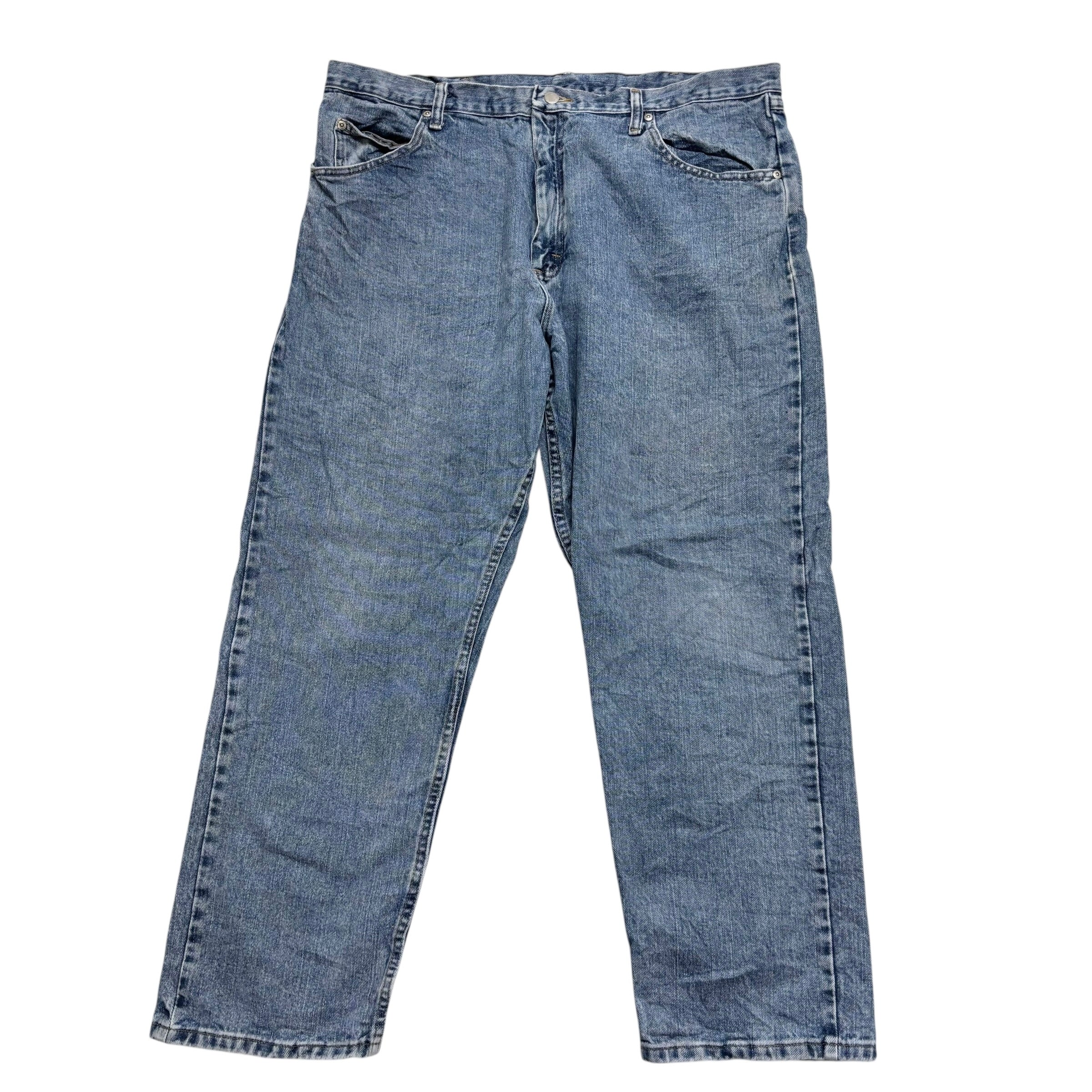 Wrangler Jeans W40 L30 Mens Light Blue Relaxed Straight Fit Denim (F)