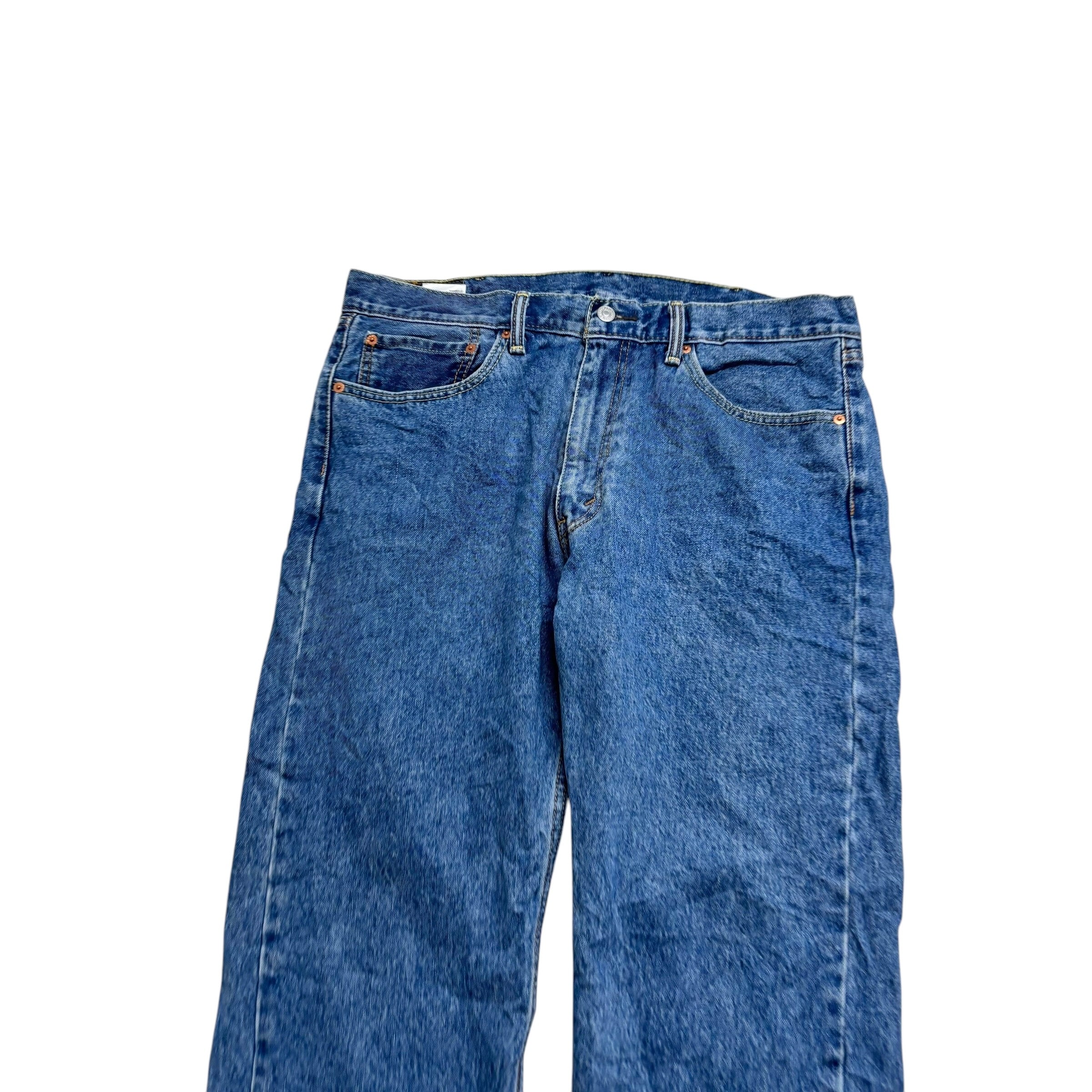 Levis 505 Jeans W38 L26 Mens Mid Blue Regular Straight Fit Denim