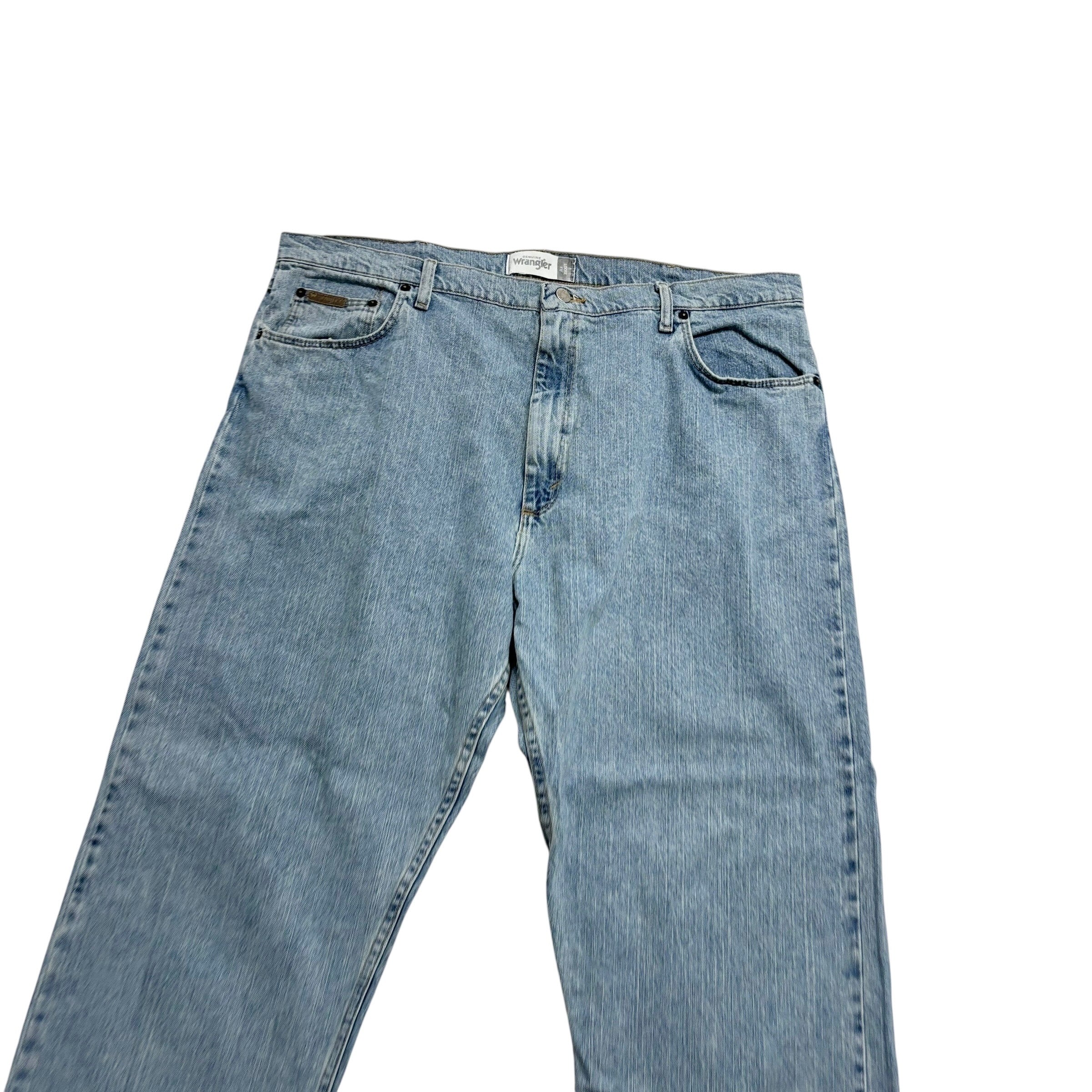 Wrangler Jeans W42 L32 Mens Light Blue Baggy Relaxed Straight Vintage Denim (E)