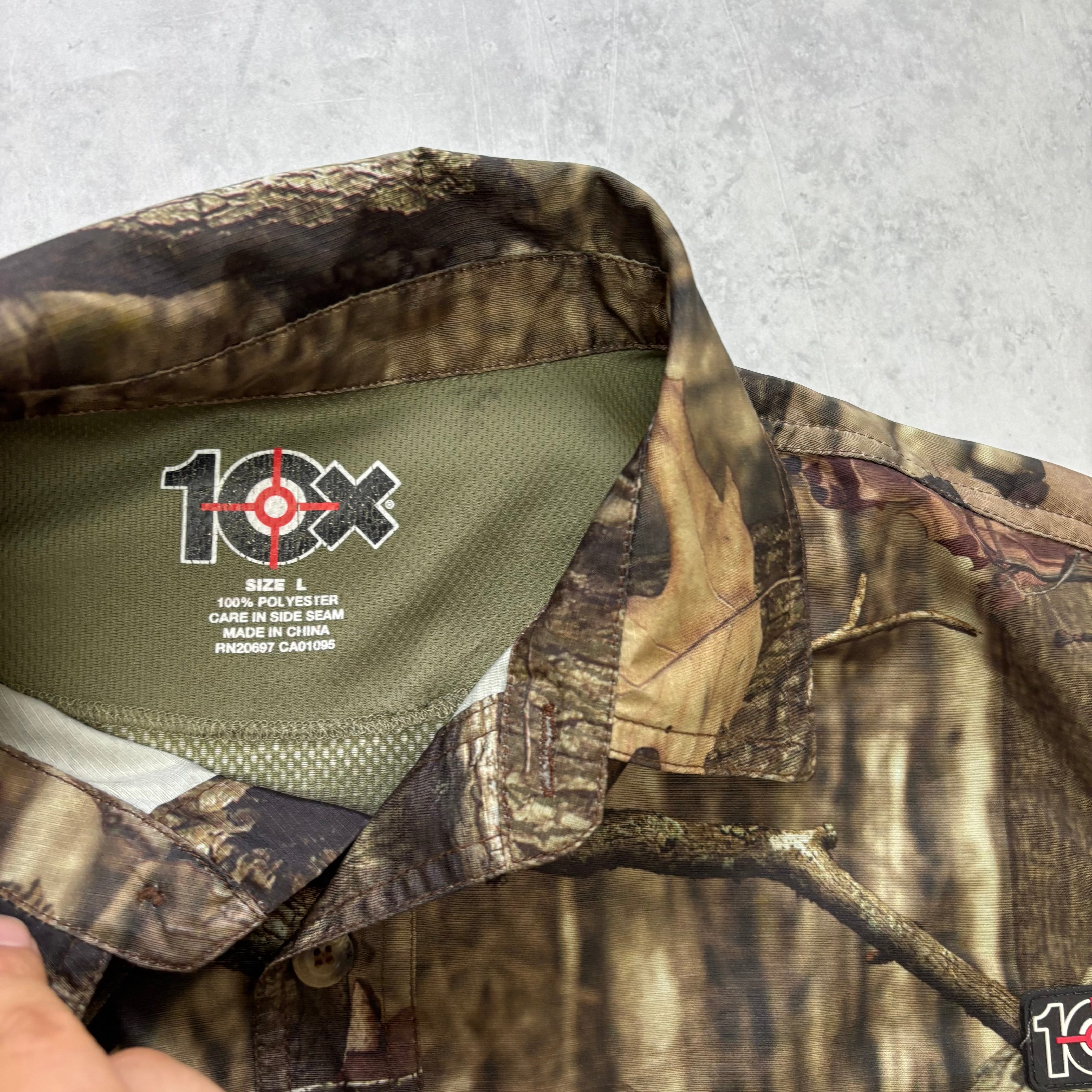 RealTree Shirt Mens Large Camo Hunting Polyester Lightweight (E)