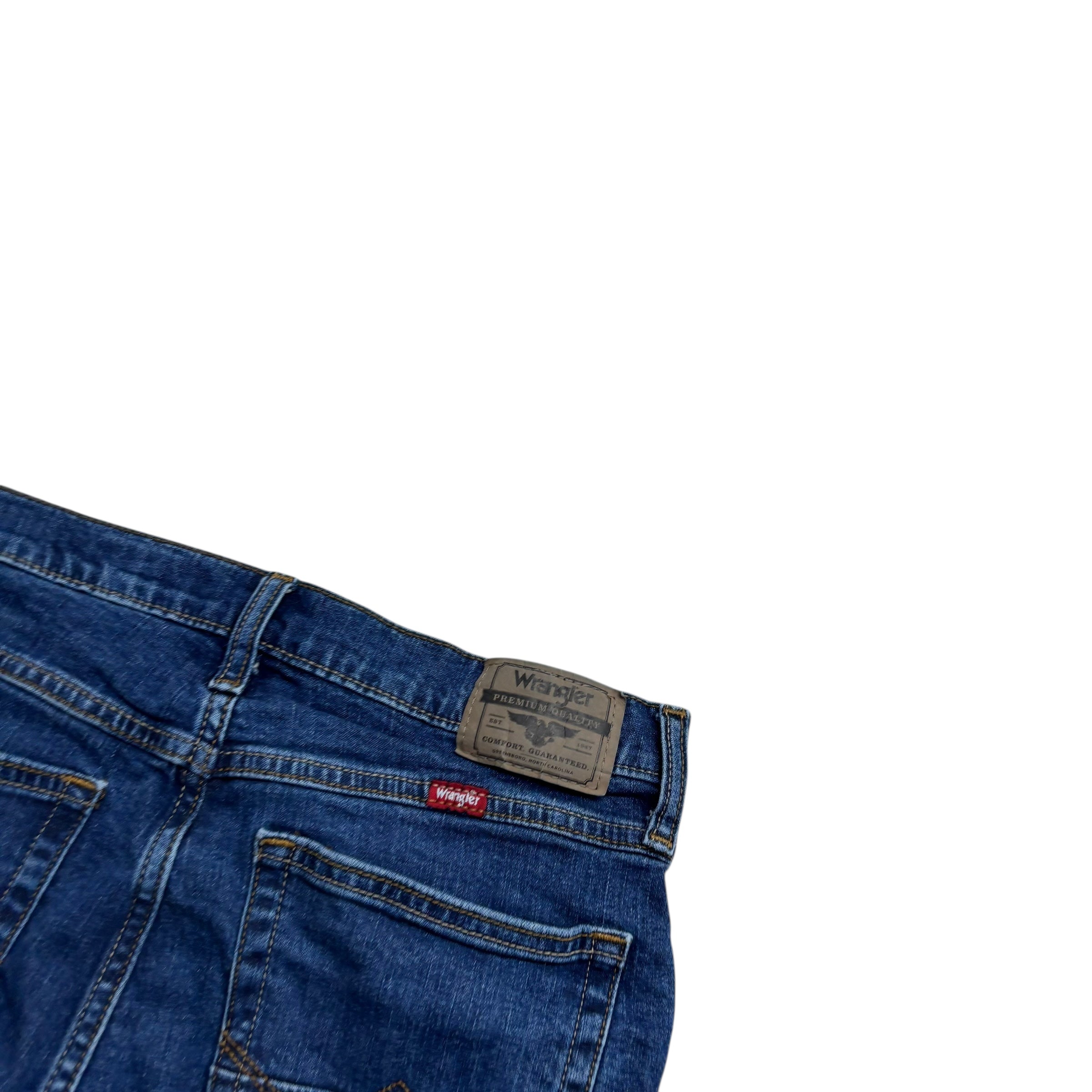 Wrangler Jeans W30 L32 Mens Dark Blue Slim Straight Fit Stretch Denim