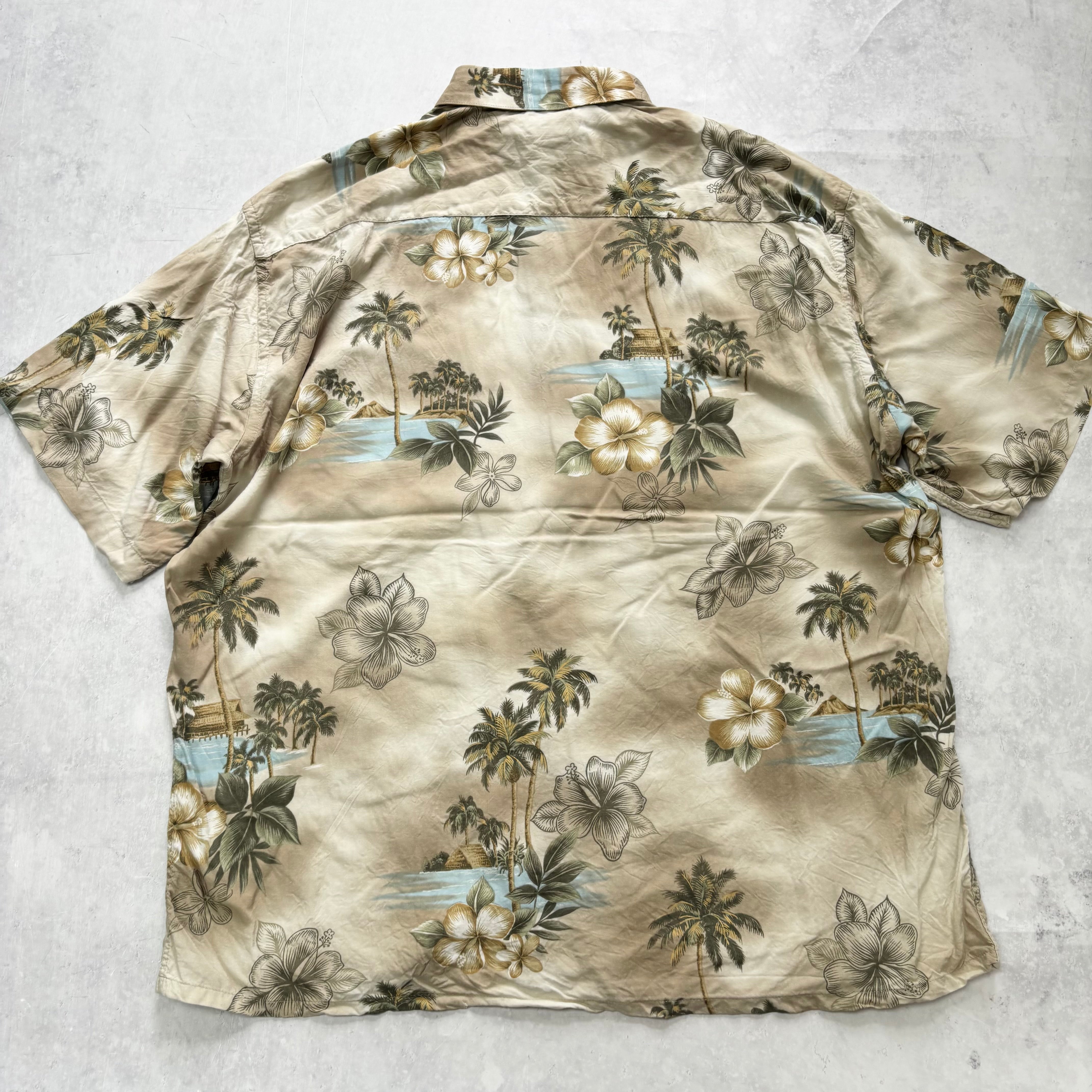 Vintage Hawaiian Shirt Mens XL Floral Aloha Short Sleeve Rayon (E)
