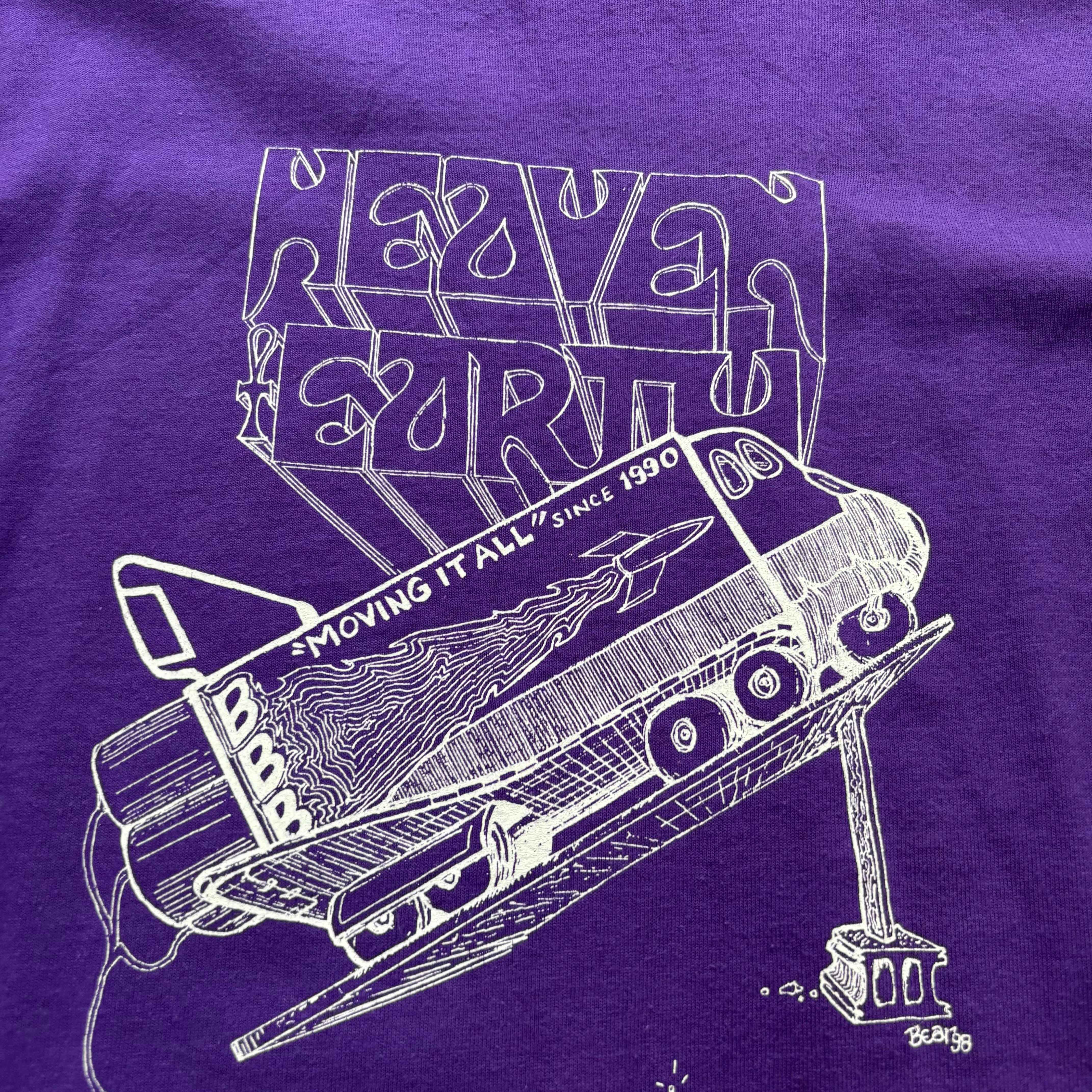 Vintage T Shirt Mens Large Purple Graphic Print 90s USA Band Music (E)