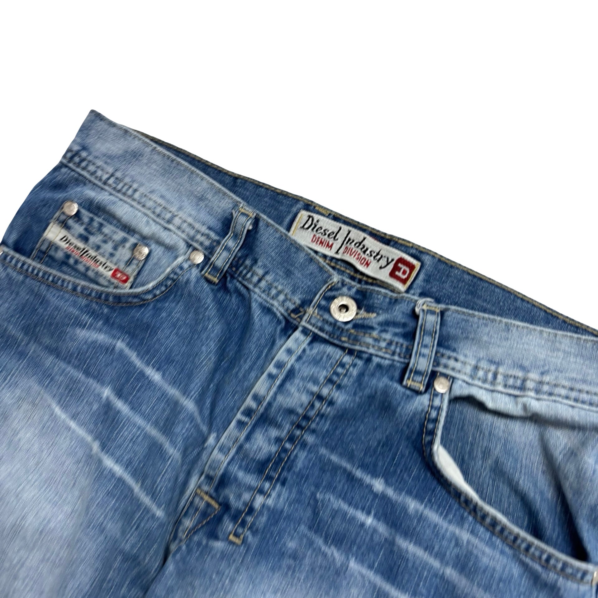 Diesel Y2K Bootcut Jeans W32 L30 Mens Light Blue Regular Fit Vintage Denim