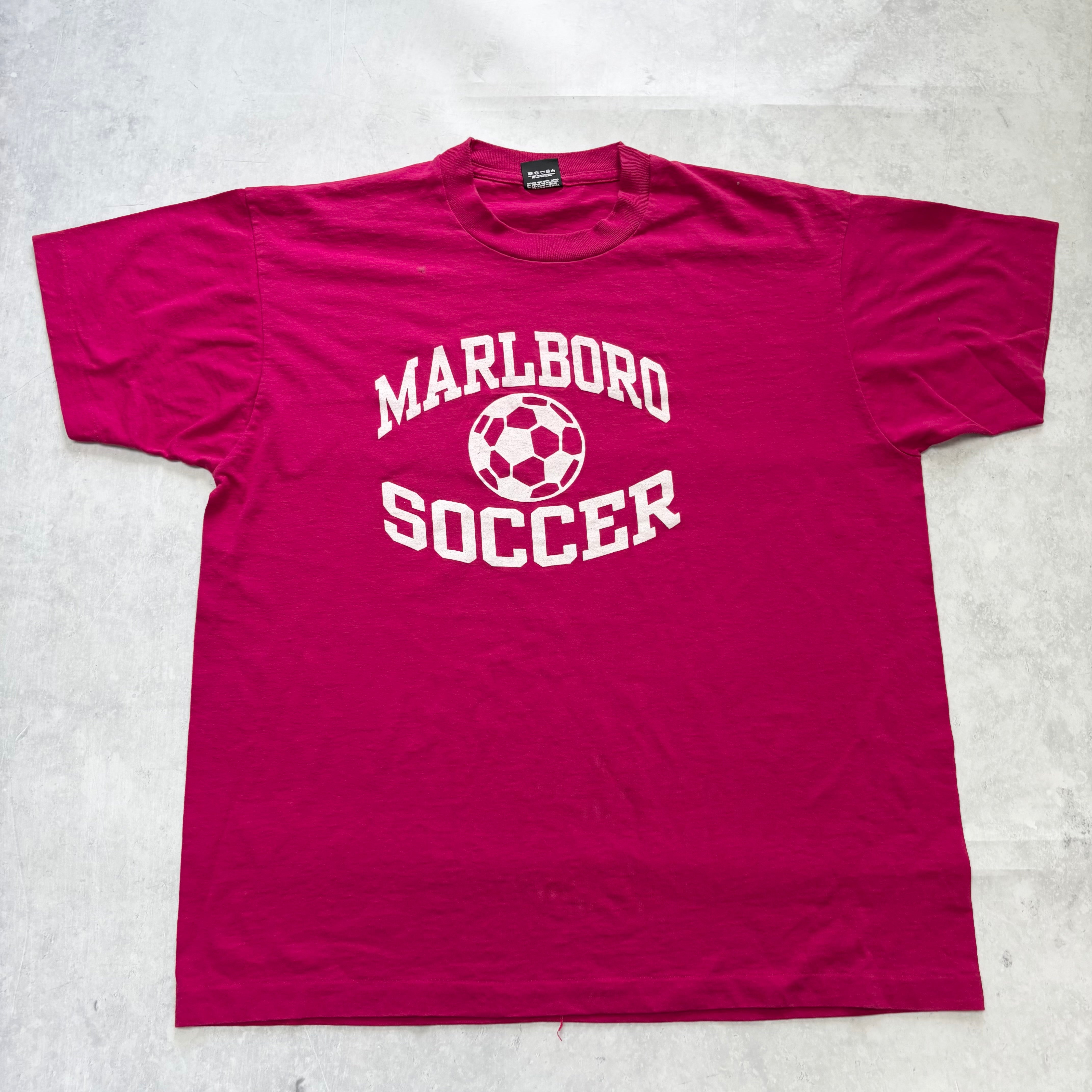 Vintage T Shirt Mens XL Pink Single Stitch Graphic Print 90s USA Soccer (E)