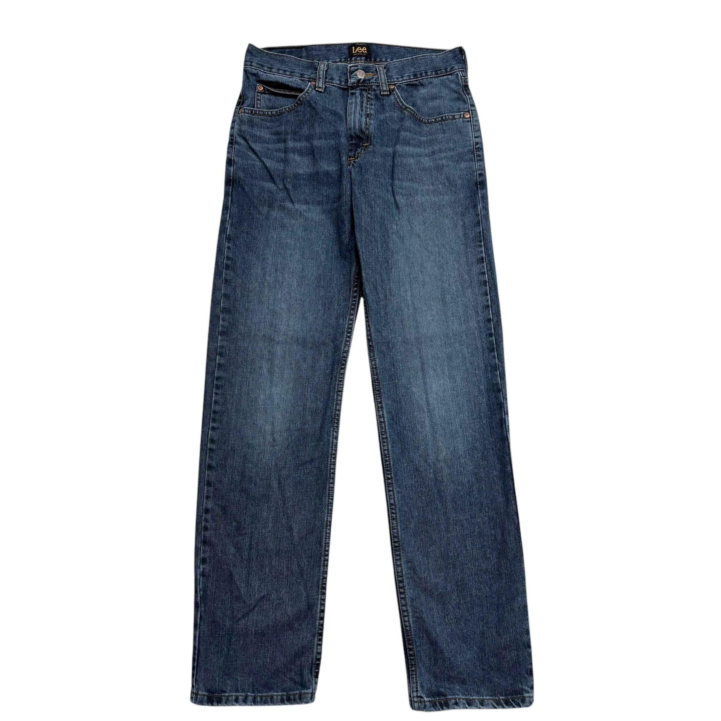 Lee Jeans W29 L32 Mens Dark Blue Regular Straight Fit Denim