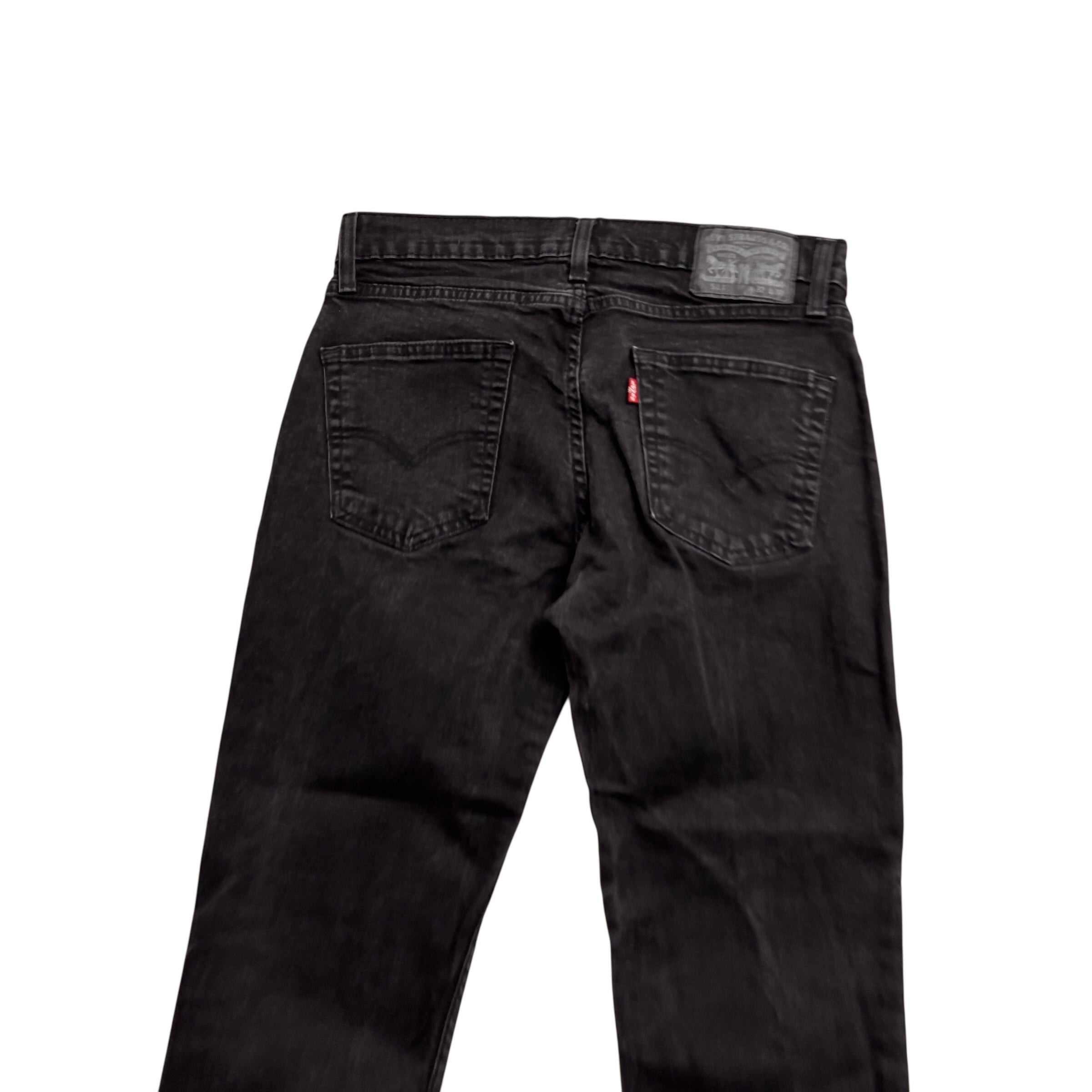 Levis 511 Jeans W31 L29 Mens Black Slim Fit Stretch Denim (E)