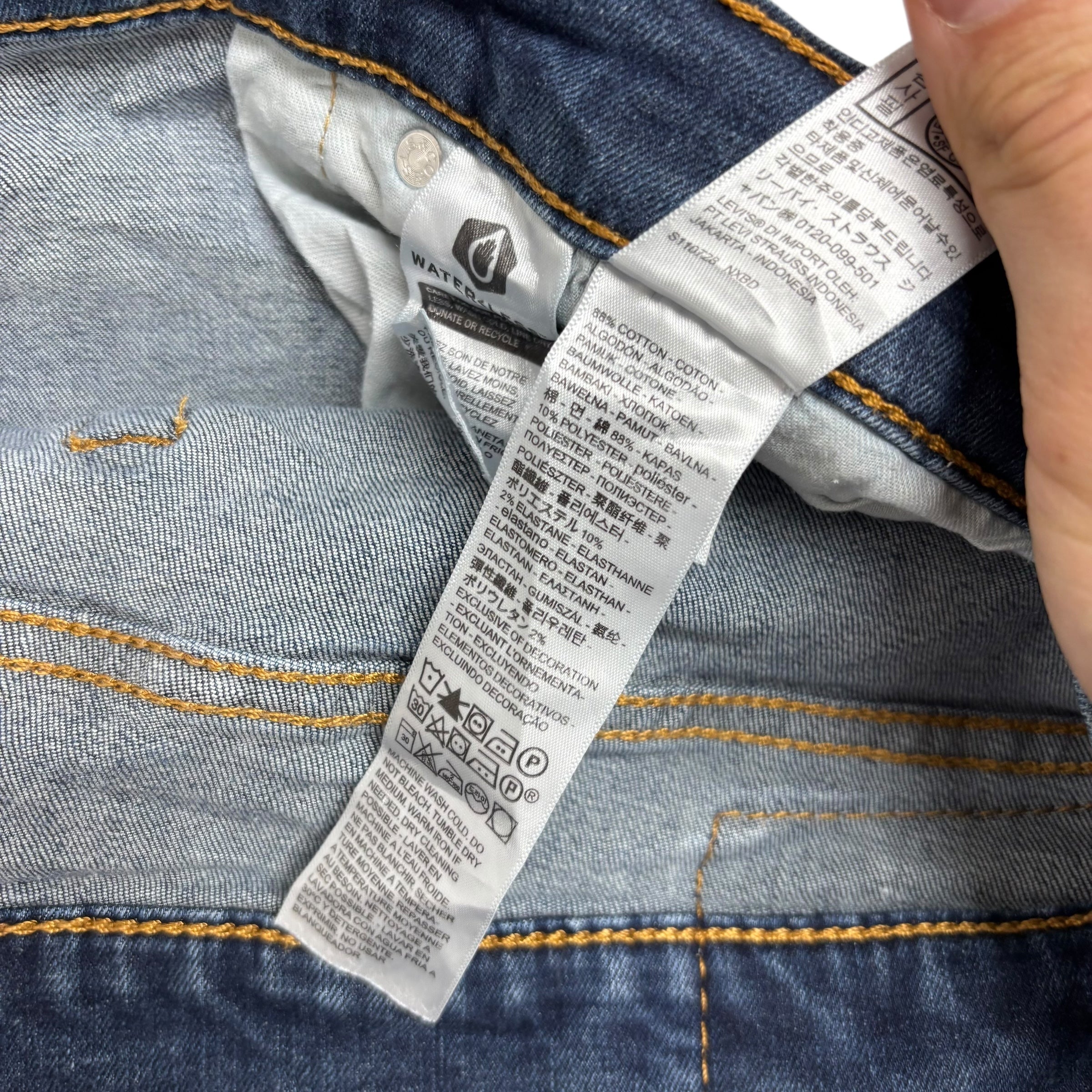 Levis 541 Jeans W50 L28 Mens Dark Blue Athletic Tapered Fit Stretch Denim