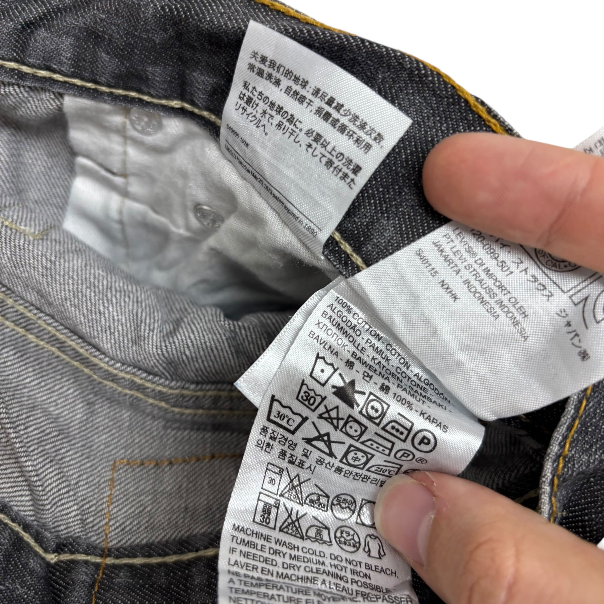 Levis 514 Jeans W34 L29 Mens Grey Regular Straight Fit Denim (E)