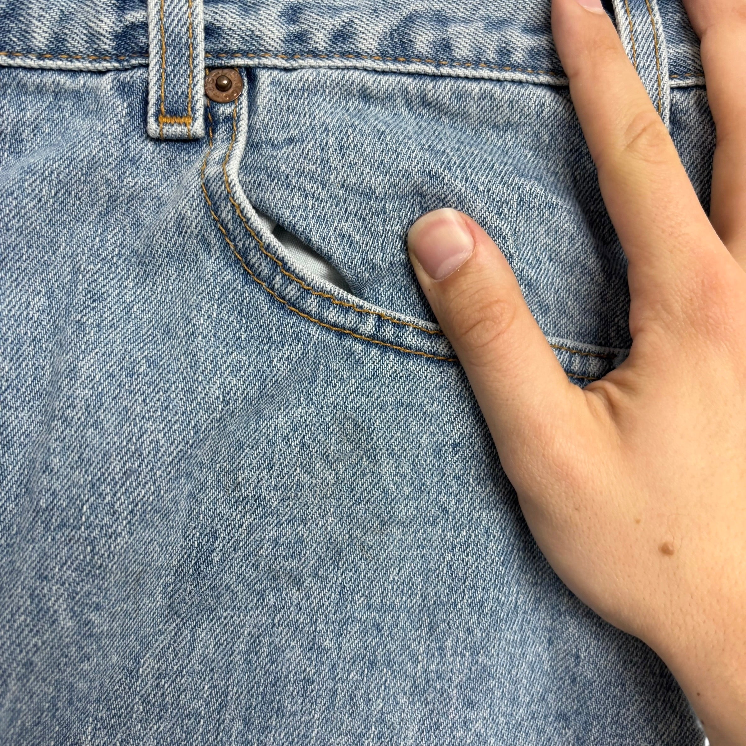 Levis 560 Jeans W40 L30 Mens Light Blue Baggy Relaxed Comfort Fit Vintage Denim