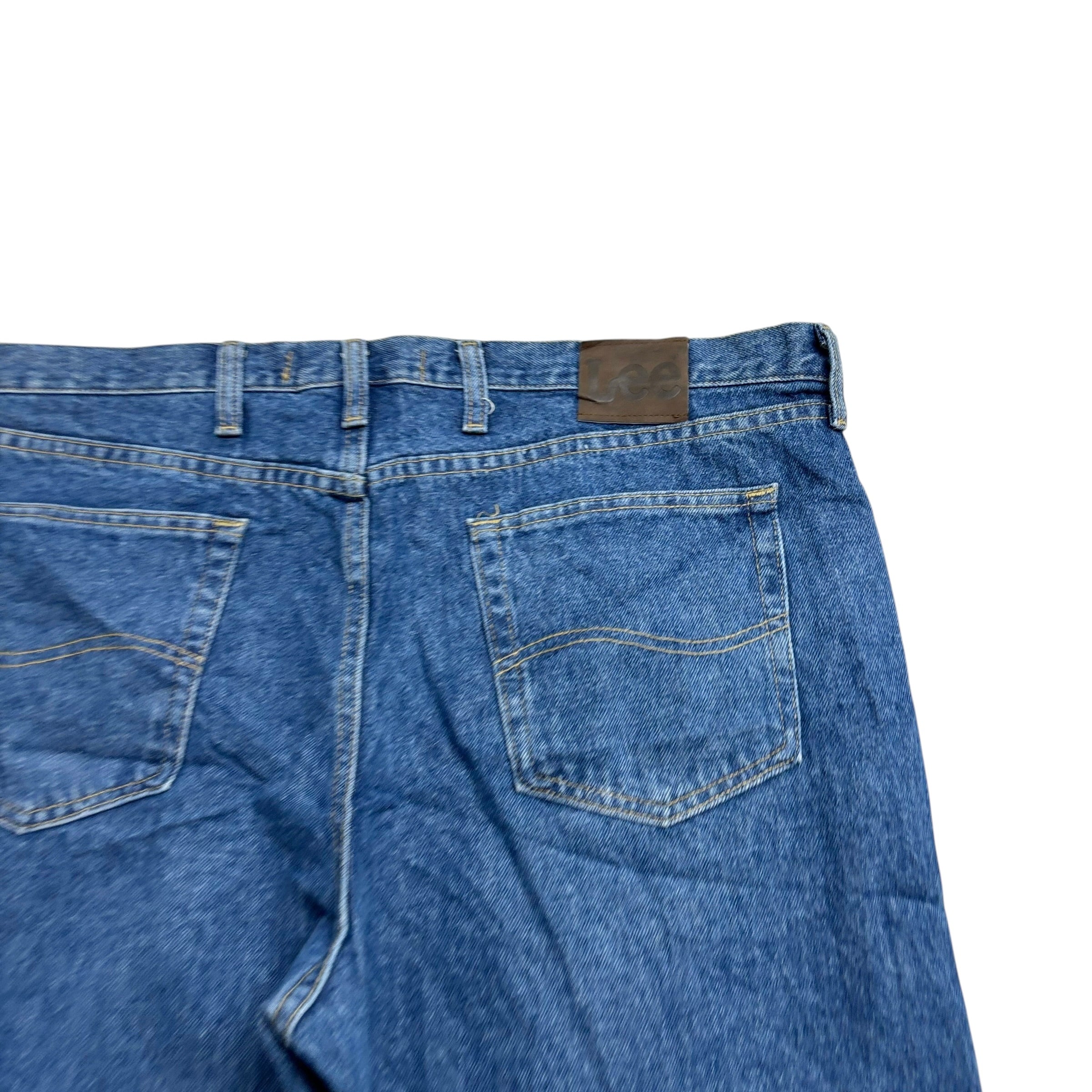 Lee Jeans W42 L30 Mens Mid Blue Regular Straight Fit Vintage Denim (E)