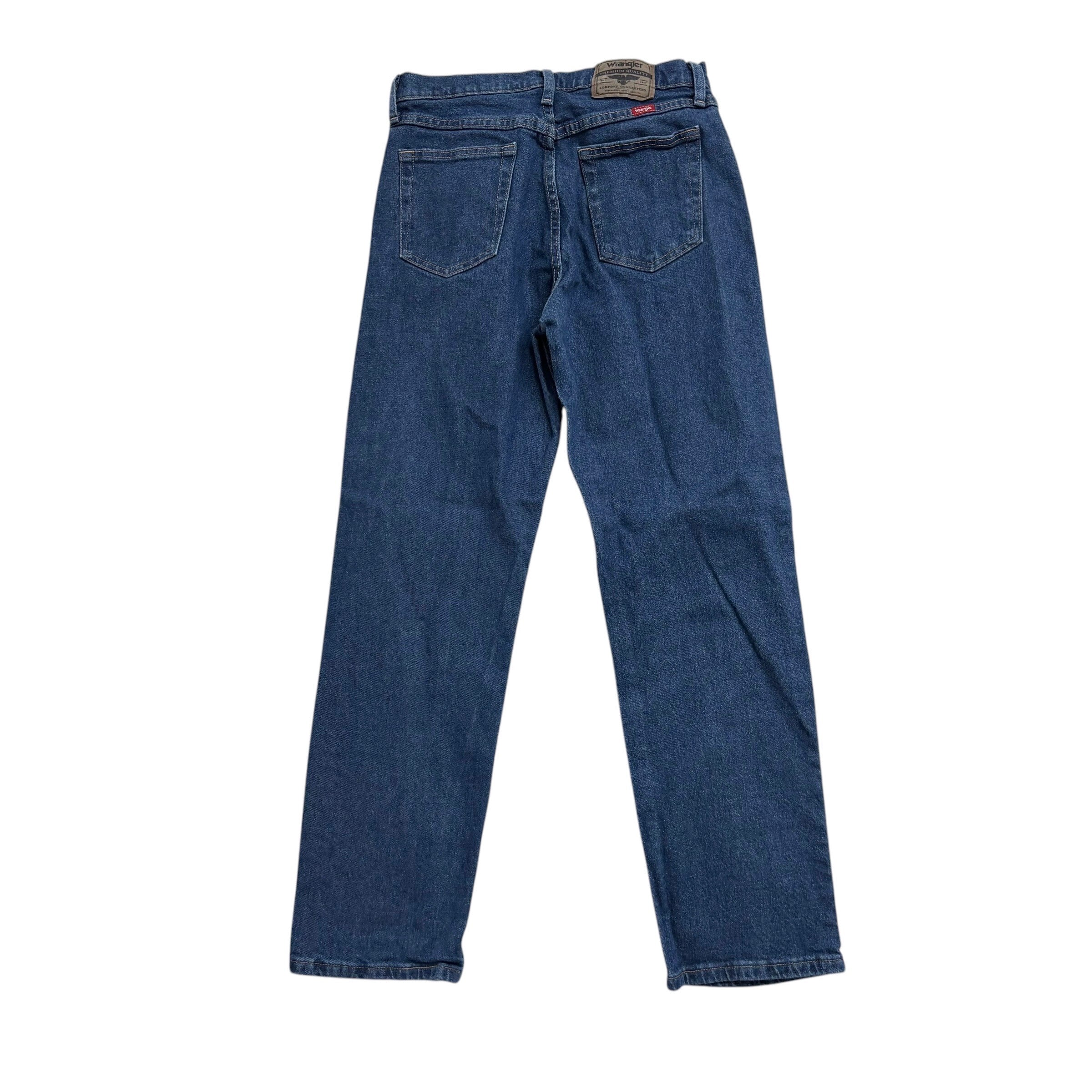 Wrangler Jeans W29 L30 Mens Mid Blue Regular Straight Fit Stretch Denim (E)