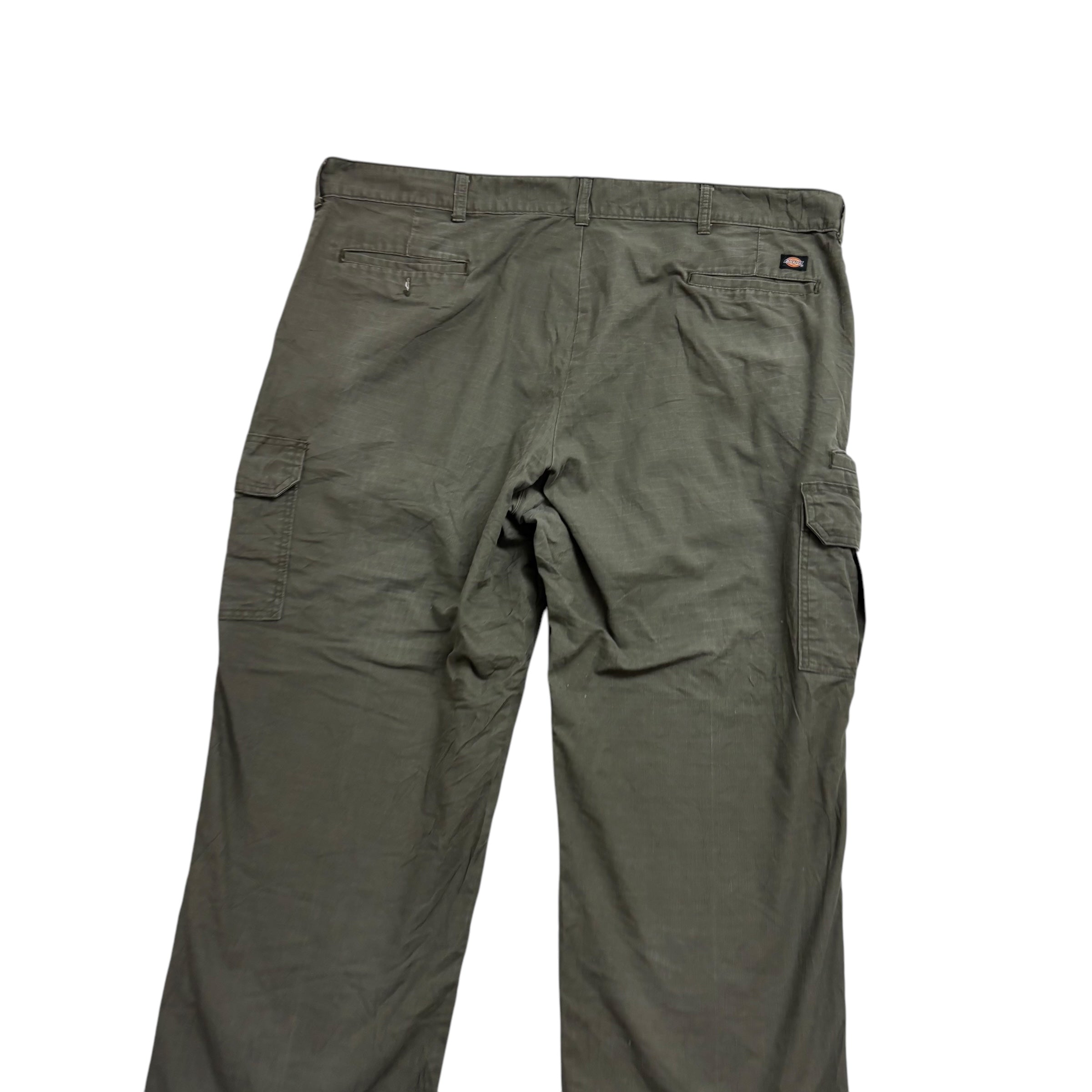 Dickies Cargo Trousers W44 L30 Mens Olive Green Pants Relaxed Straight Workwear