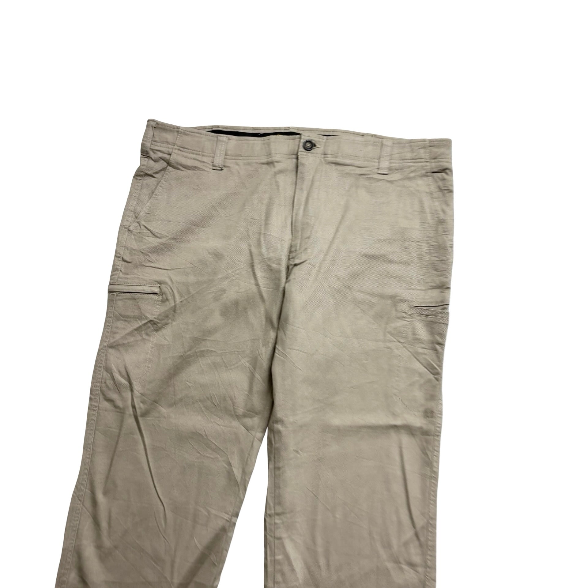 Lee Cargo Trousers W42 L30 Mens Beige Regular Straight Fit Stretch Pants (E)