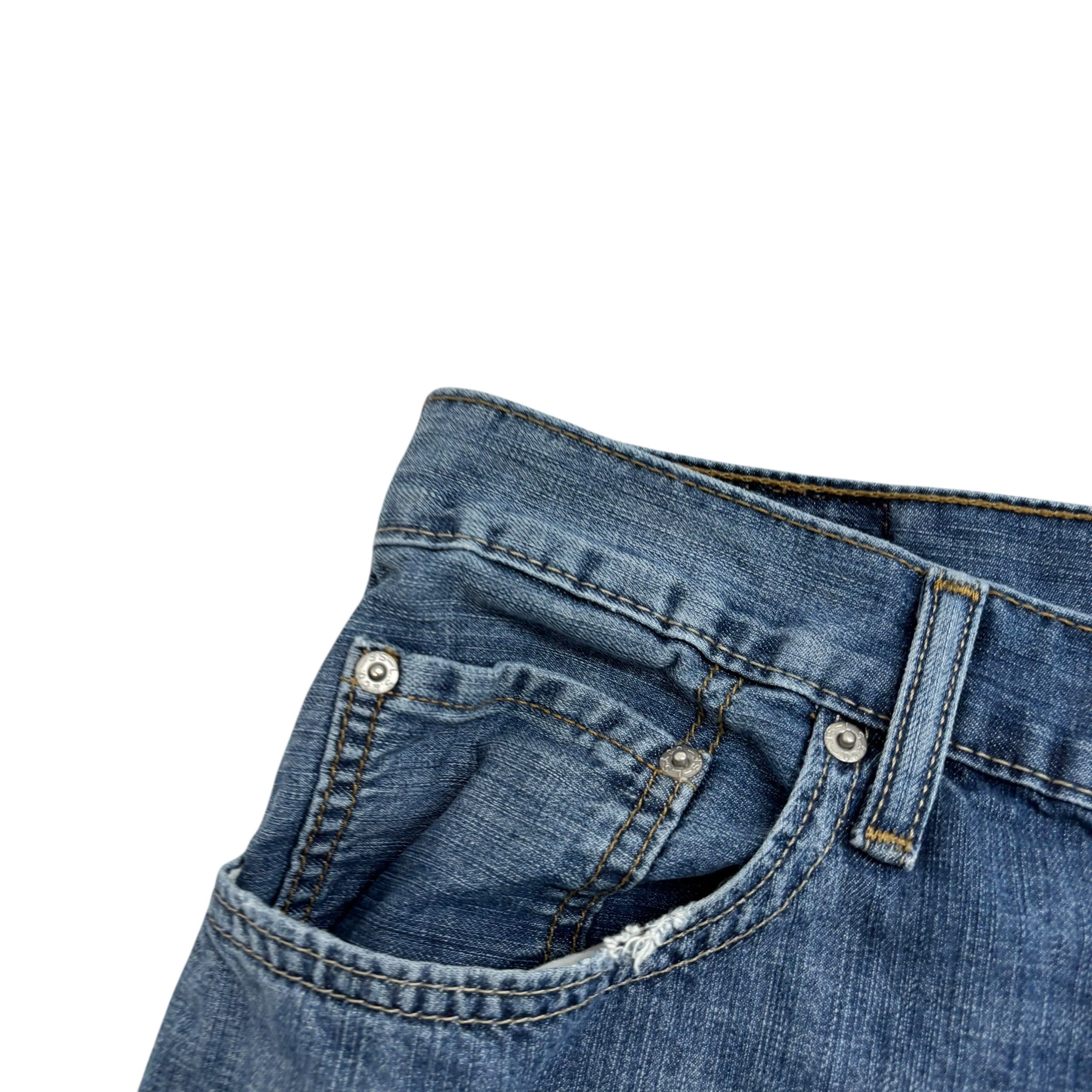 Levis 505 Jeans W36 L30 Mens Mid Blue Regular Straight Fit Vintage Denim