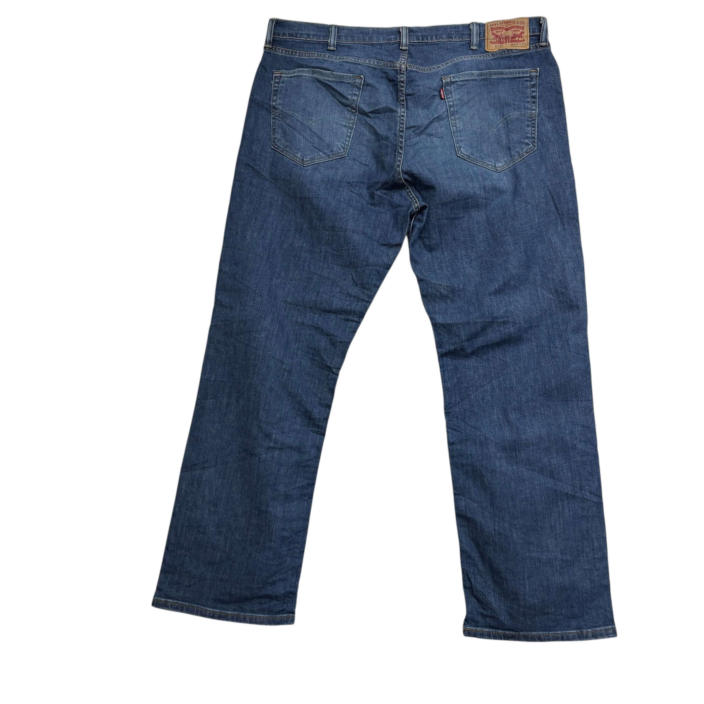 Levis 559 Jeans W40 L30 Mens Mid Blue Relaxed Straight Fit Stretch Denim