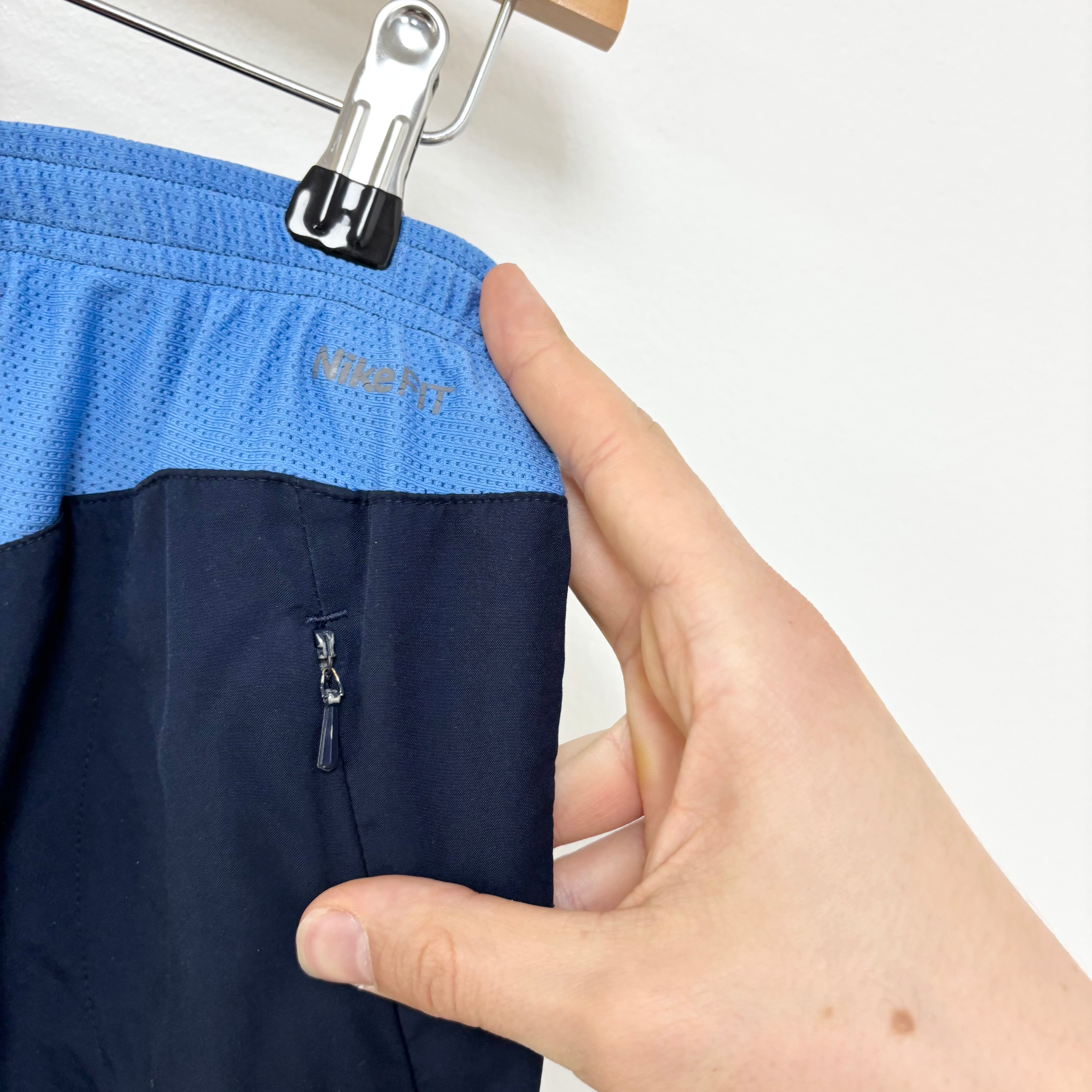 Nike Shorts Mens Large Navy Blue Dri Fit Running Sports Gym Athletic Pockets