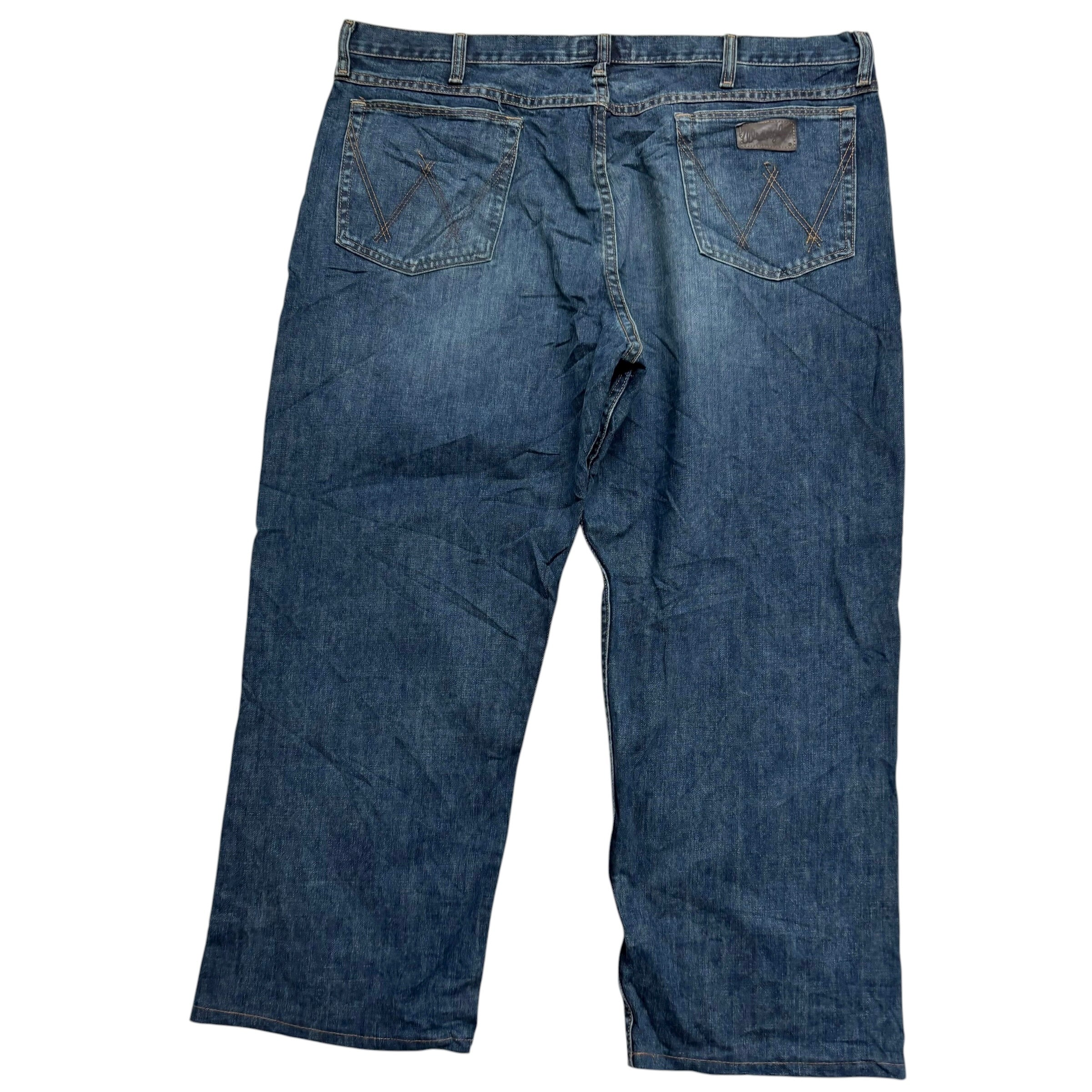 Wrangler Jeans W40 L27 Mens Dark Blue Relaxed Straight Fit Denim (E)