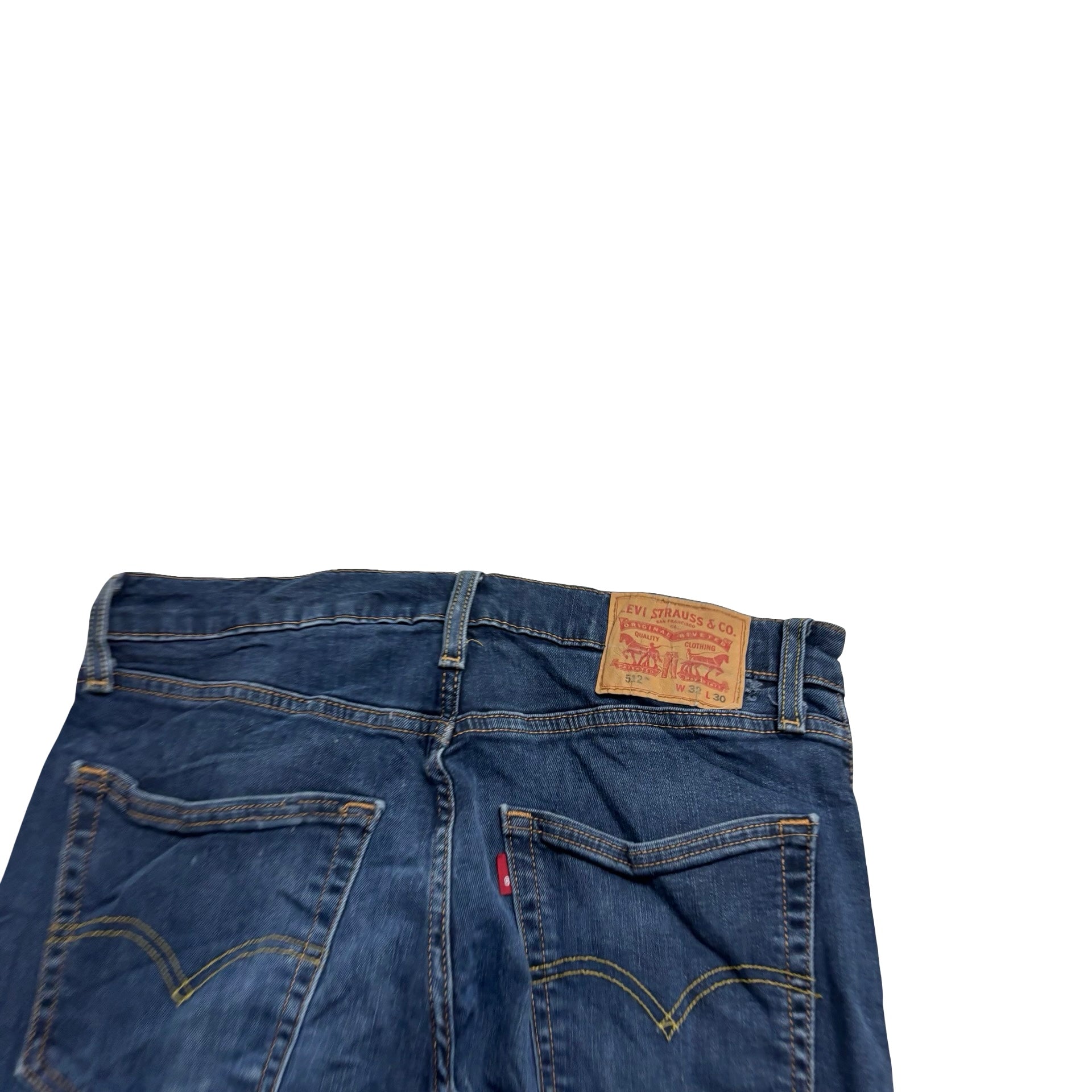 Levis 512 Jeans W32 L29 Mens Dark Blue Slim Tapered Fit Stretch Denim