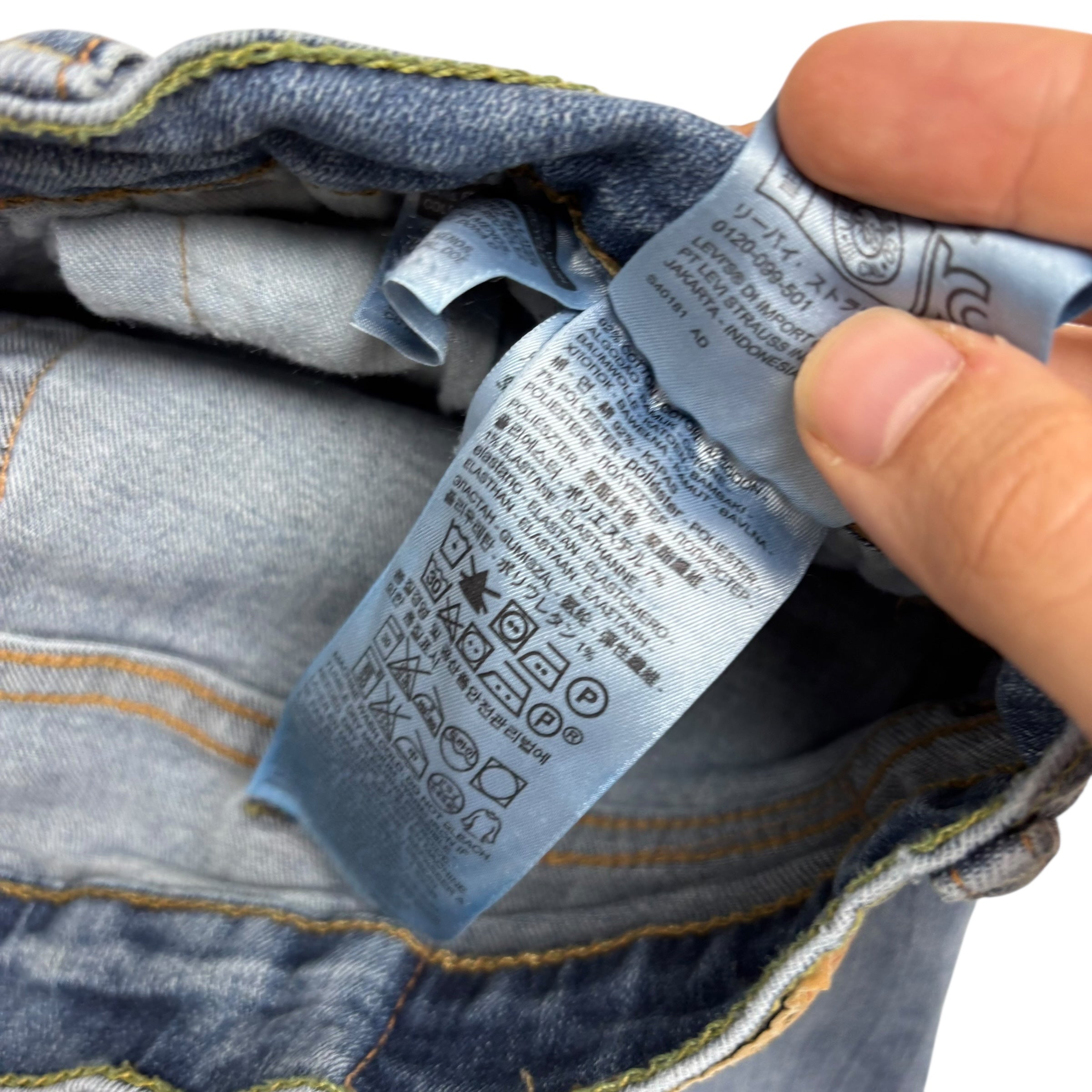 Levis 541 Jeans W38 L29 Mens Light Blue Athletic Tapered Fit Stretch Denim