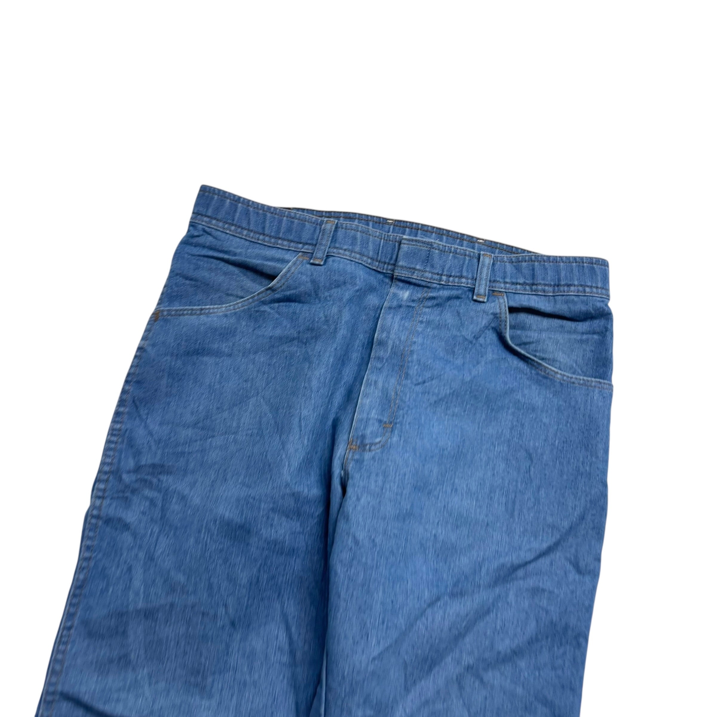 Wrangler Jeans W34 L30 Mens Mid Blue Regular Straight Fit Vintage Denim (E)