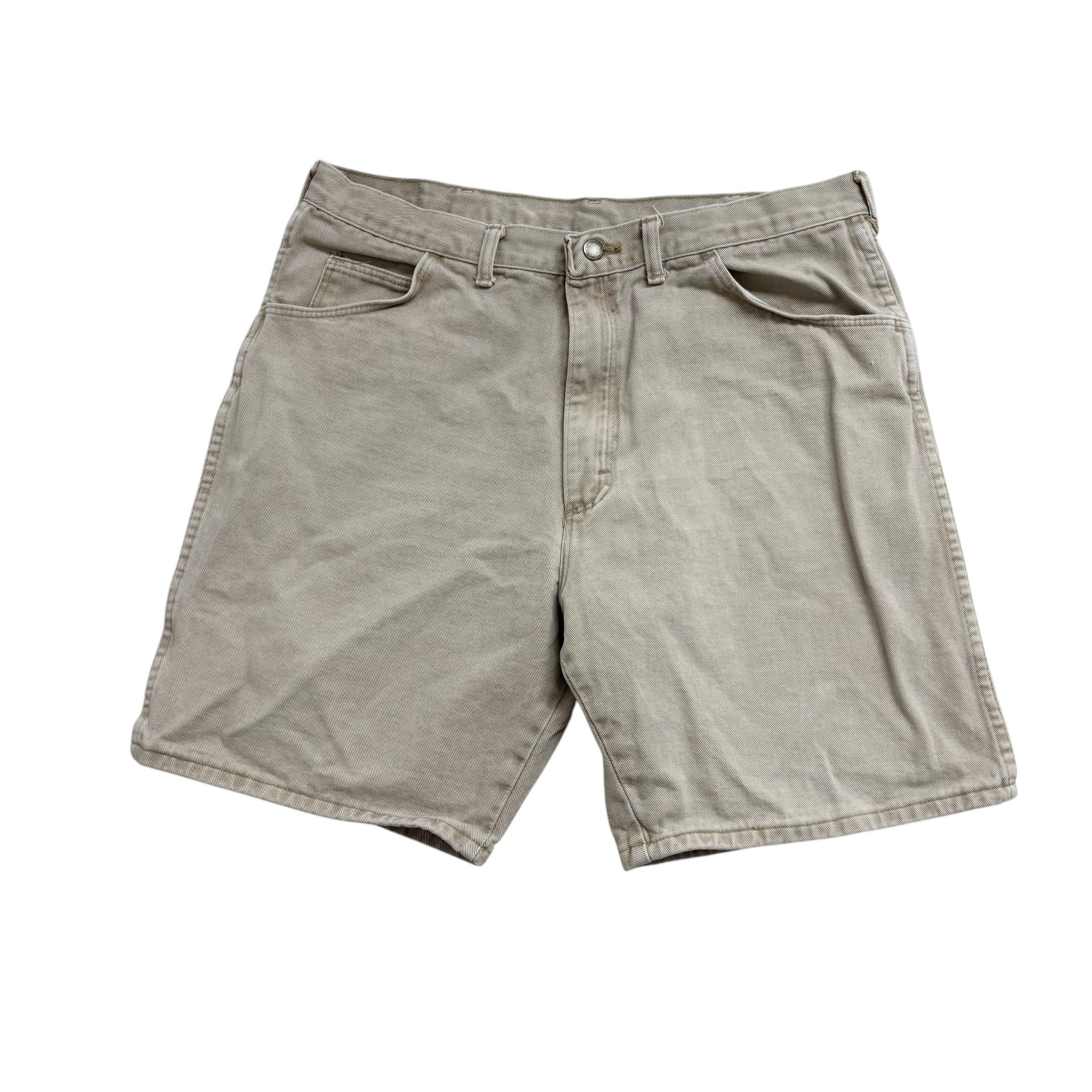 Vintage Wrangler Jorts W36 Mens Stone Denim Shorts Regular Fit