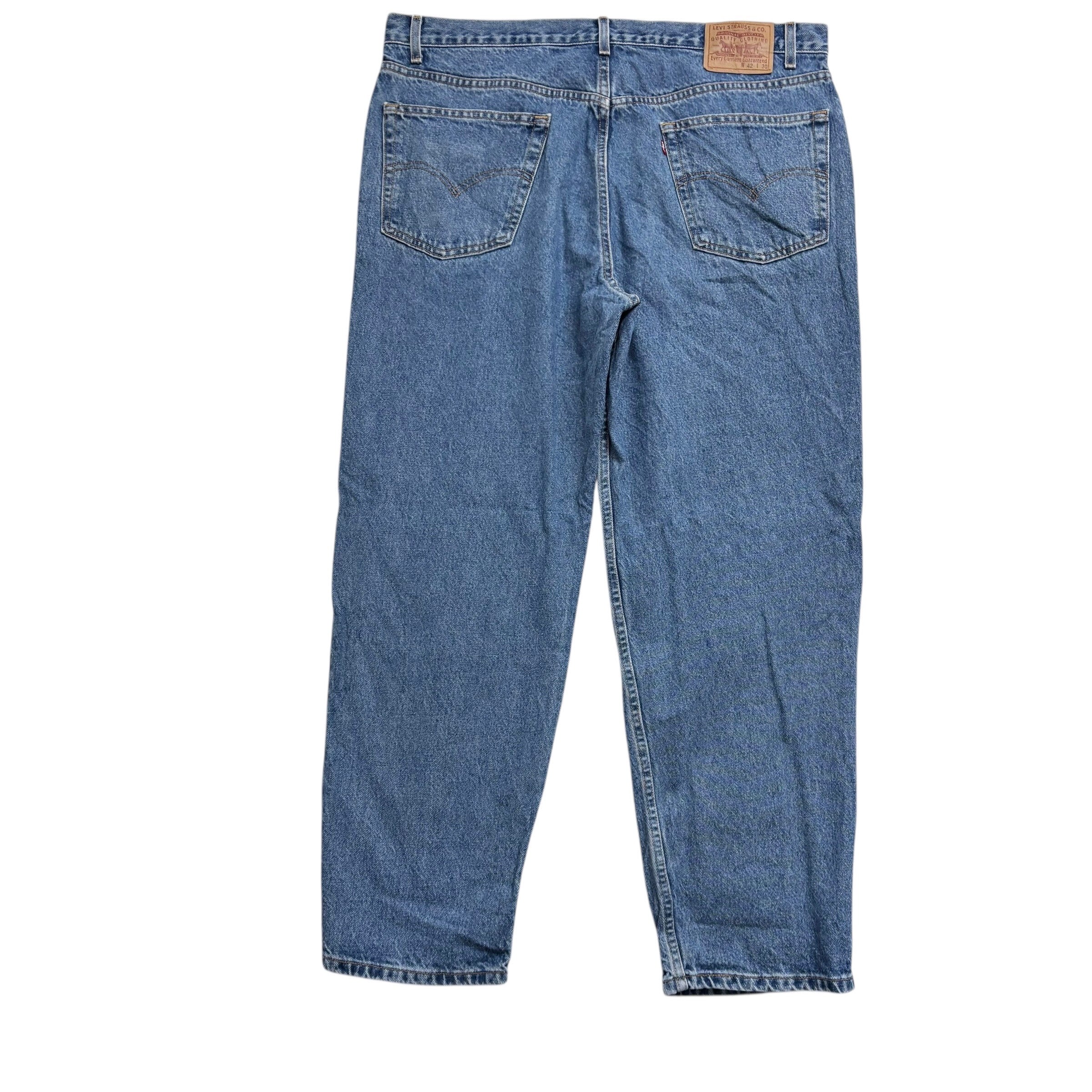 Levis Jeans W40 L32 Mens Mid Blue Baggy Relaxed Straight Fit Vintage Denim