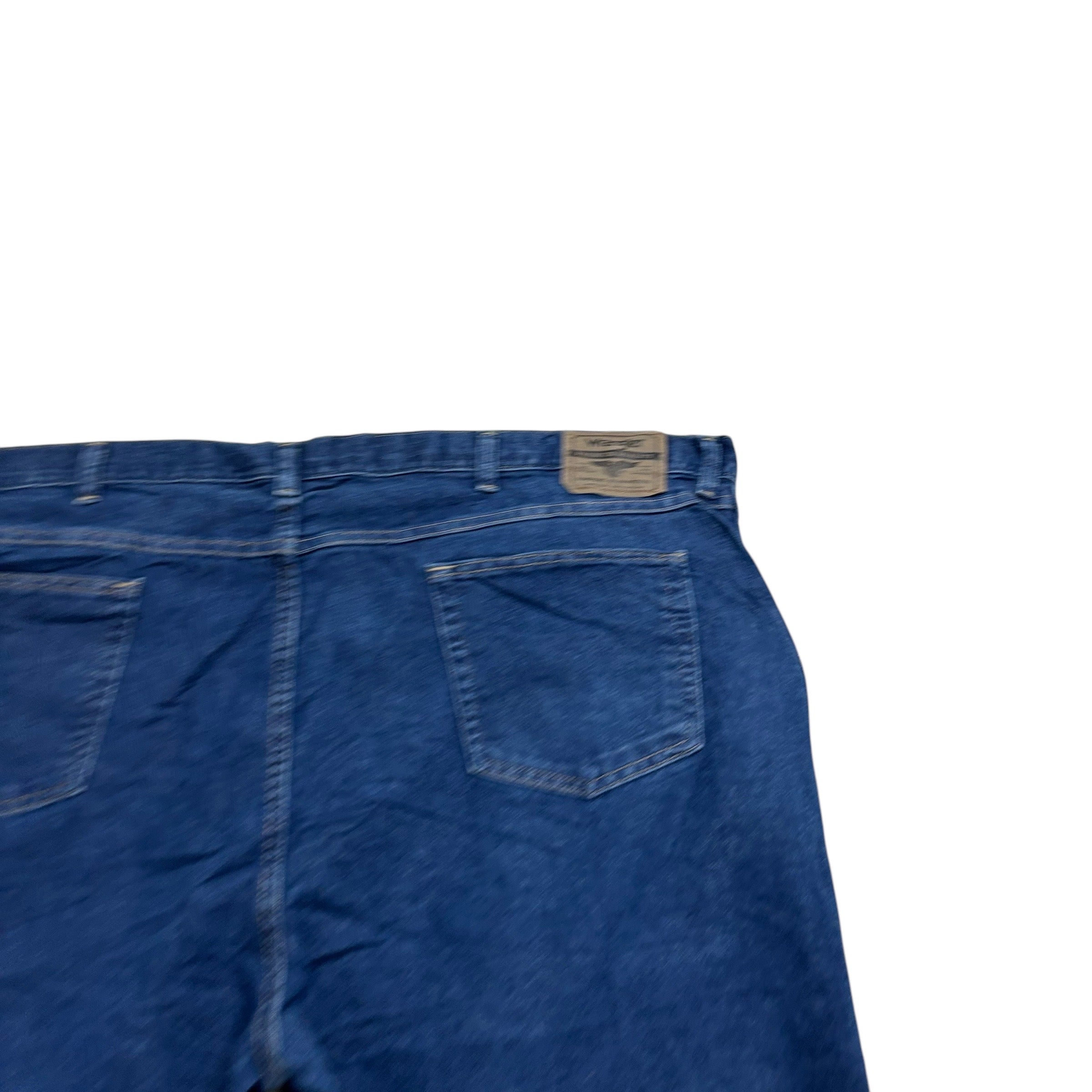 Wrangler Jeans W48 L30 Mens Dark Blue Regular Straight Fit Vintage Denim (E)