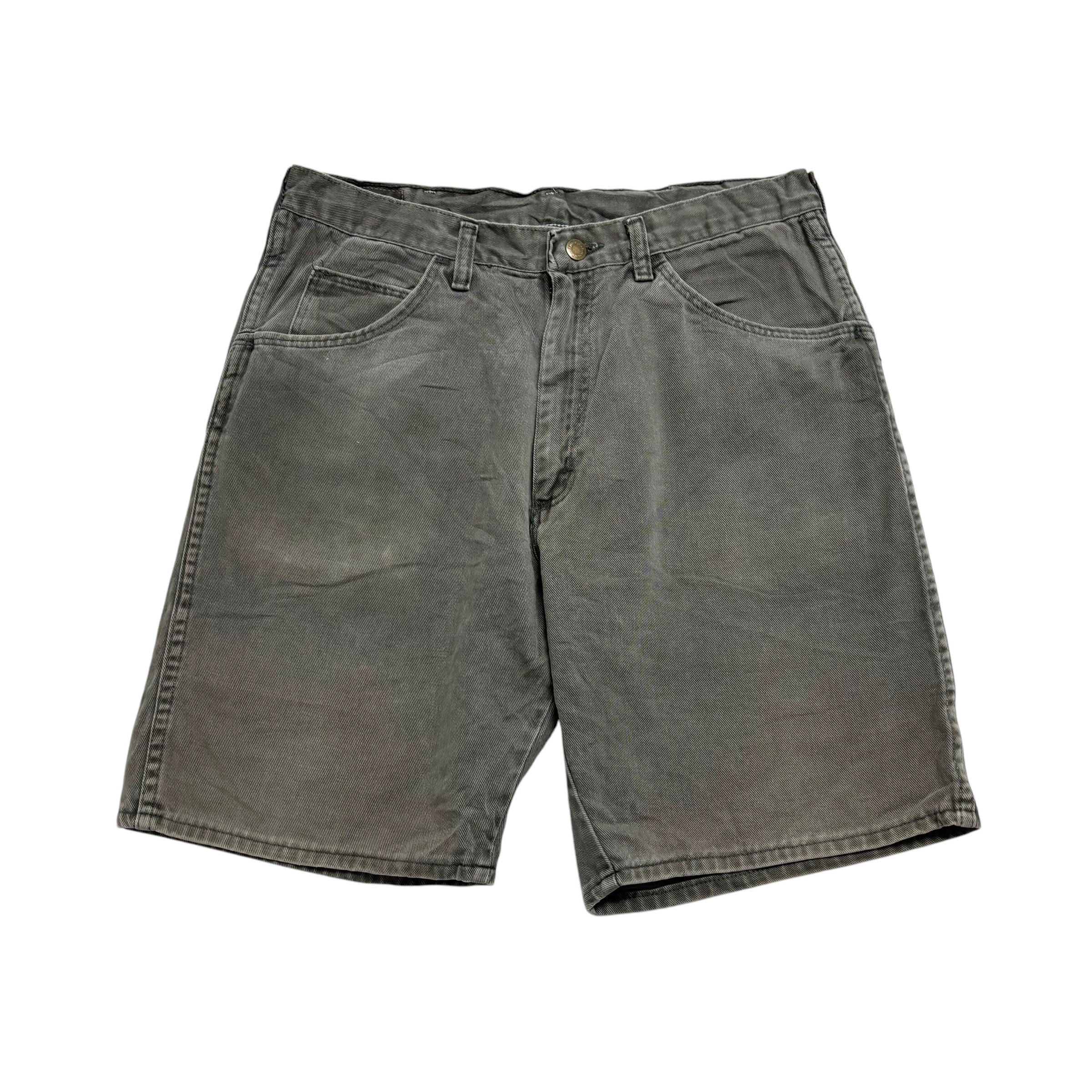 Vintage Wrangler Jorts W32 Mens Denim Shorts Green Relaxed Fit USA Made