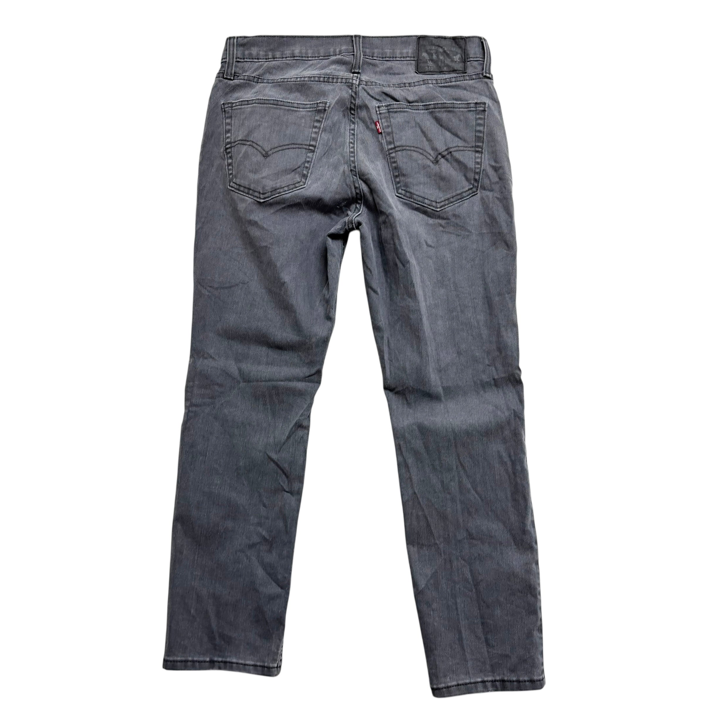 Levis 541 Jeans W32 L30 Mens Grey Athletic Tapered Fit Stretch Denim