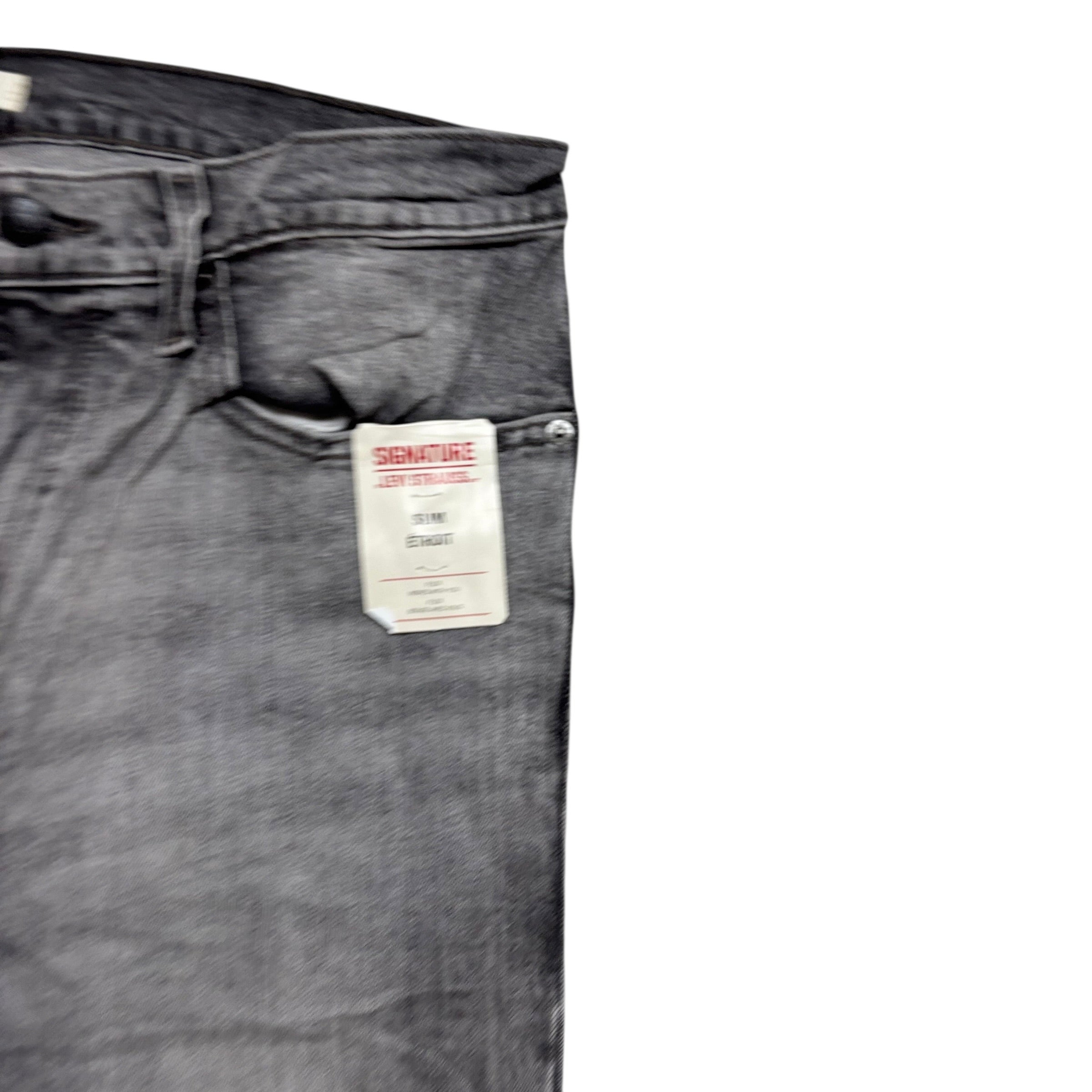 Levis Signature Jeans W34 L32 Mens Grey Slim Fit Stretch Denim (E)