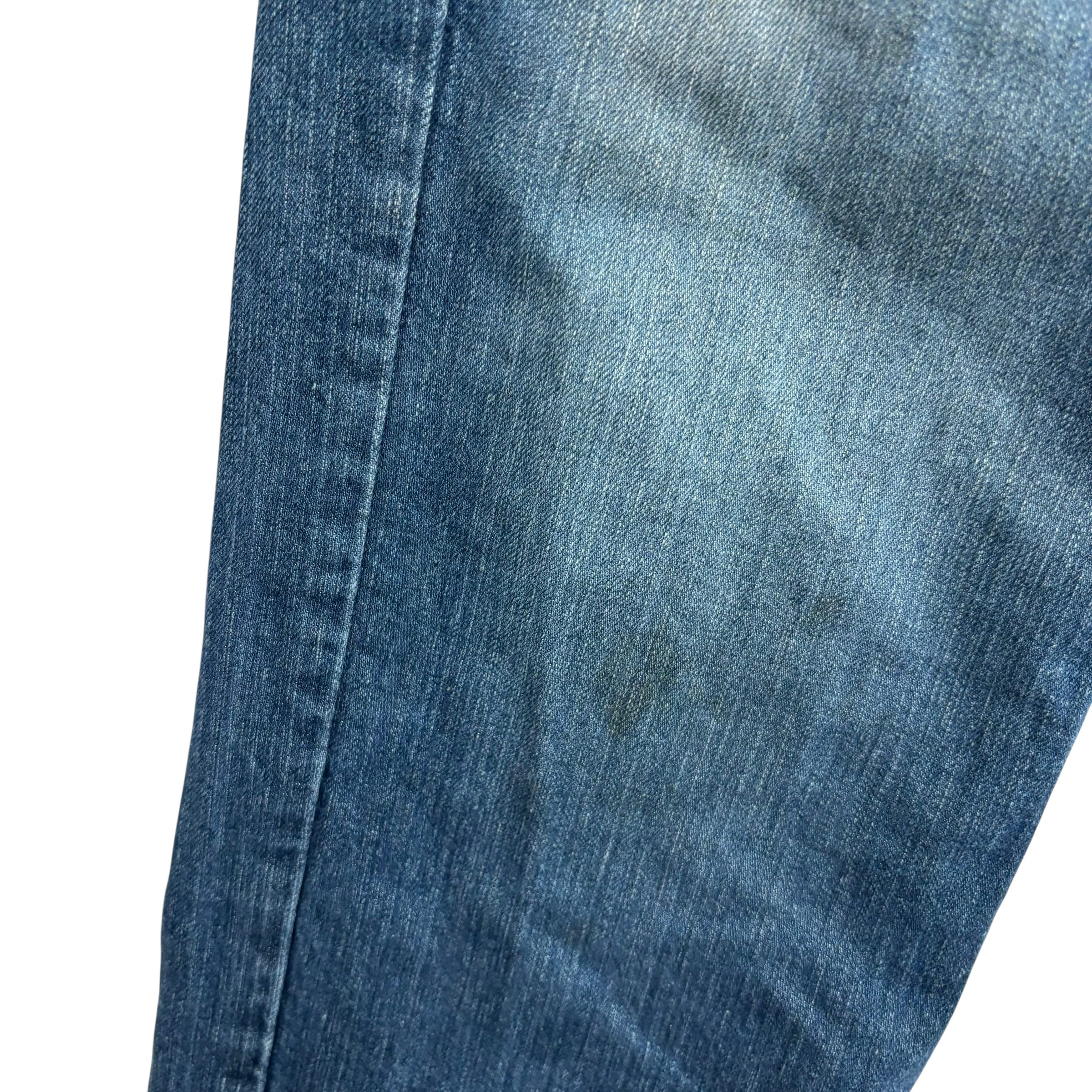 Levis 514 Jeans W34 L30 Mens Dark Blue Regular Straight Fit Stretch Denim (F)