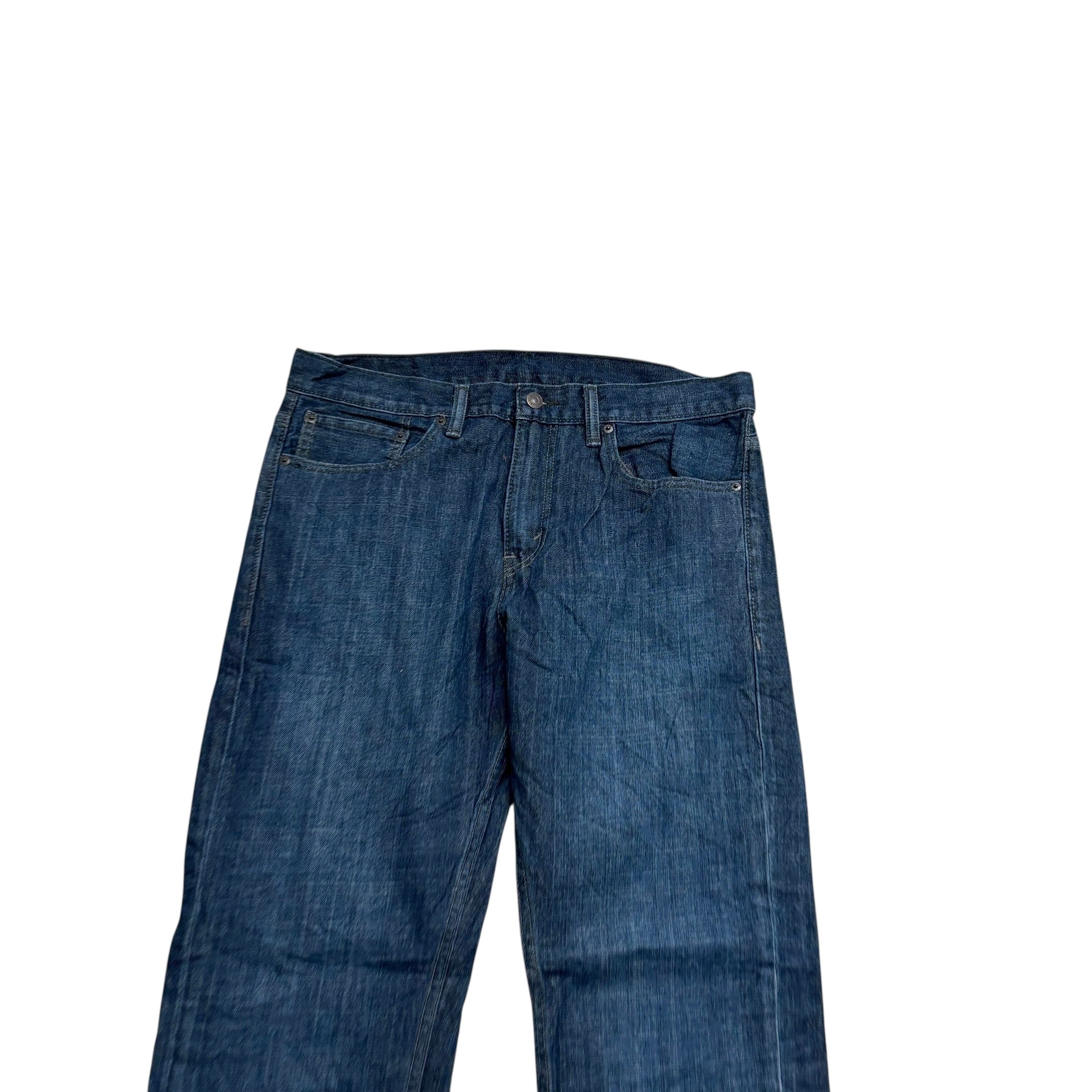 Levis 514 Jeans W34 L31 Mens Dark Blue Slim Straight Fit Denim (F)