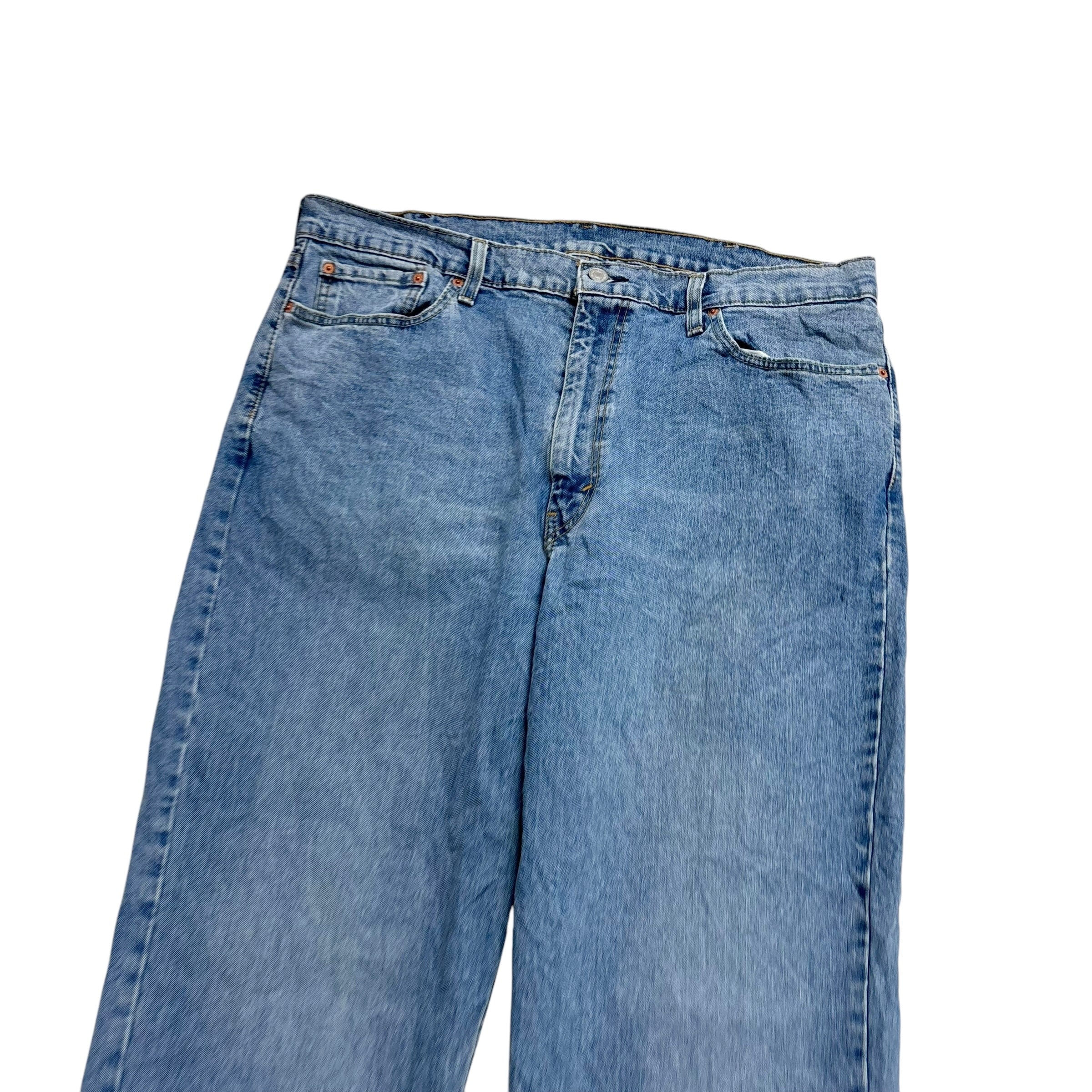 Levis 550 Jeans W40 L30 Mens Light Blue Relaxed Straight Fit Stretch Denim (E)