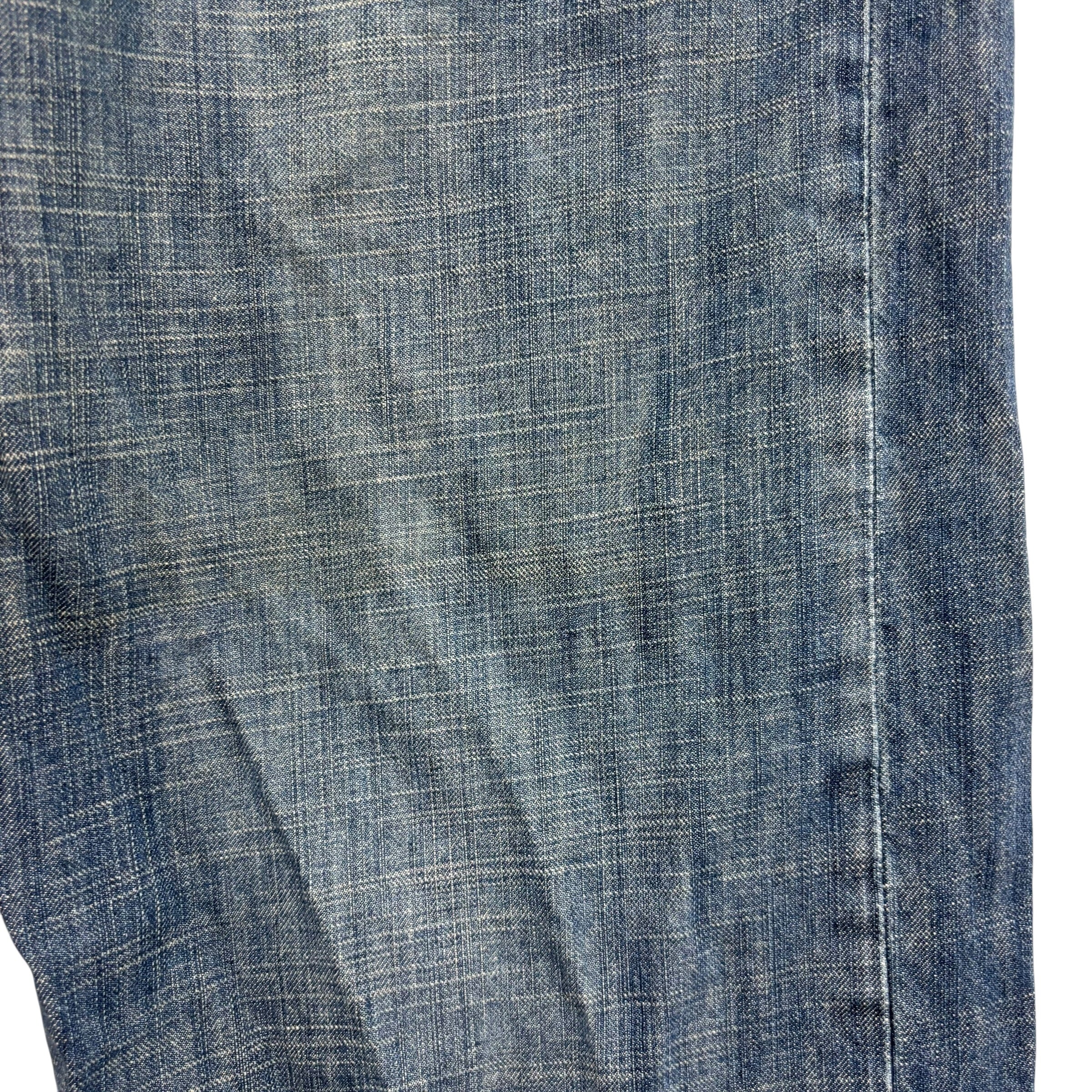 Levis 569 Jeans W38 L28 Mens Silver Blue Baggy Relaxed Straight Fit Denim