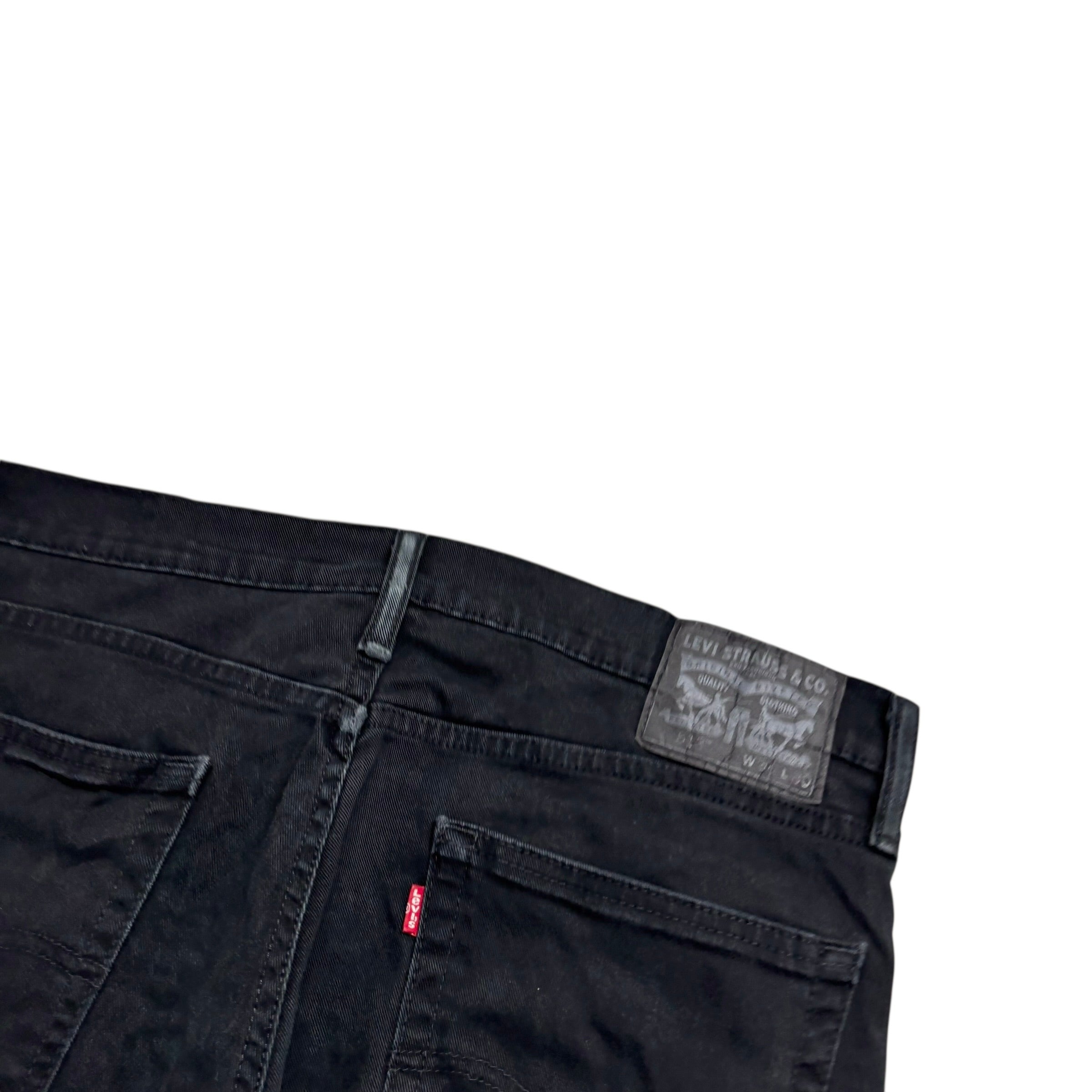 Levis 513 Jeans W36 L30 Mens Black Slim Straight Fit Stretch Denim