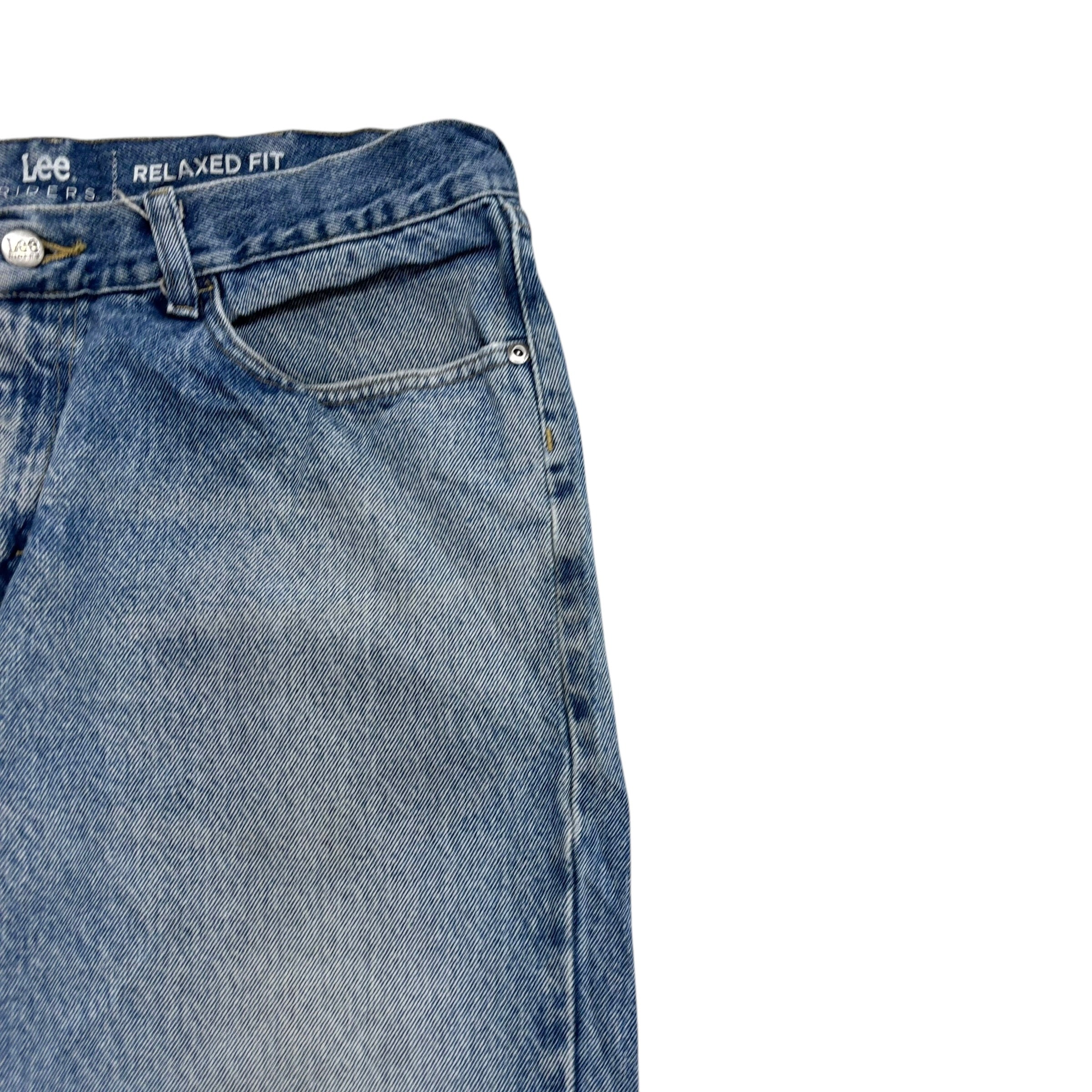 Lee Jeans W34 L29 Mens Light Blue Relaxed Straight Fit Denim