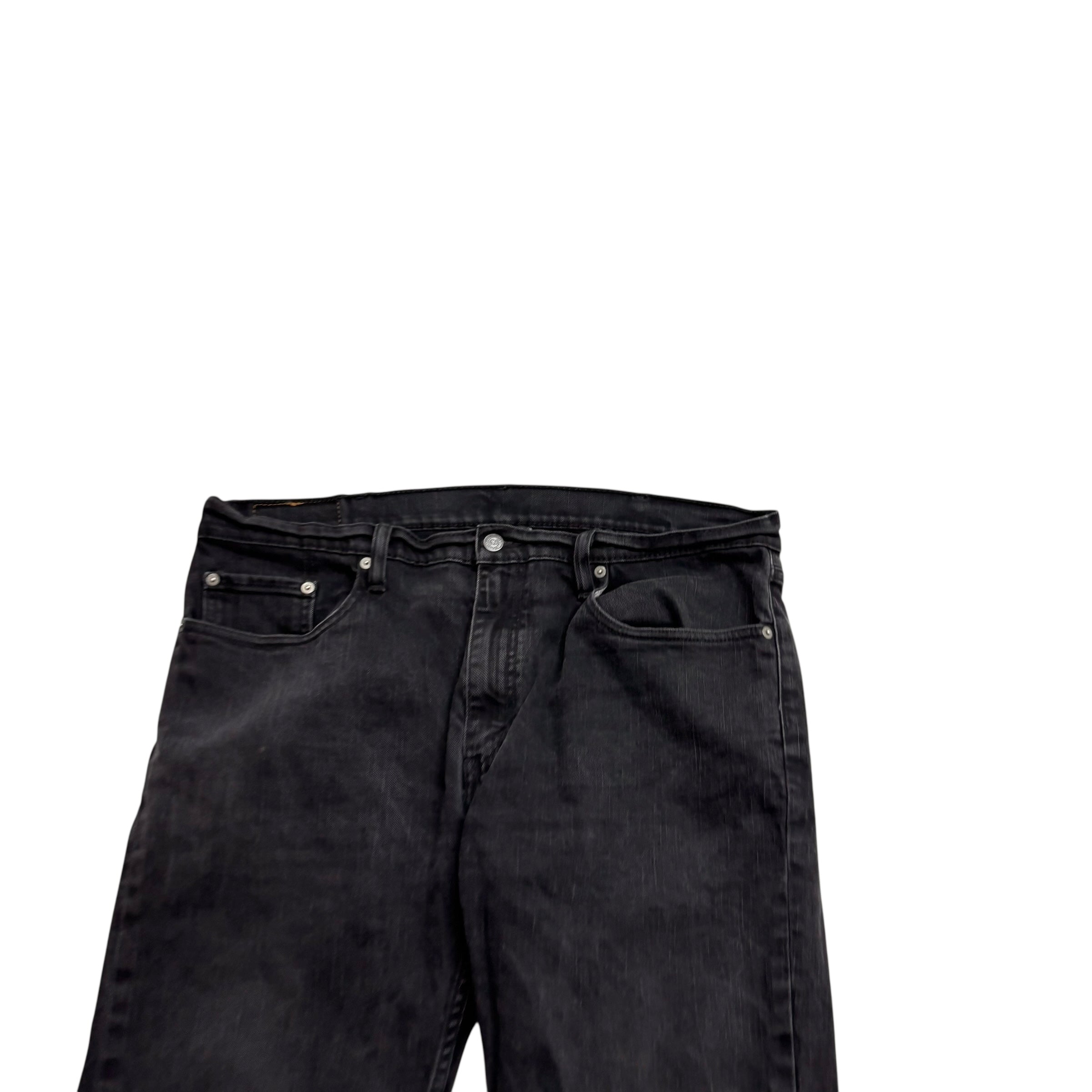 Levis 559 Jeans W38 L30 Mens Black Baggy Relaxed Straight Fit Stretch Denim (F)