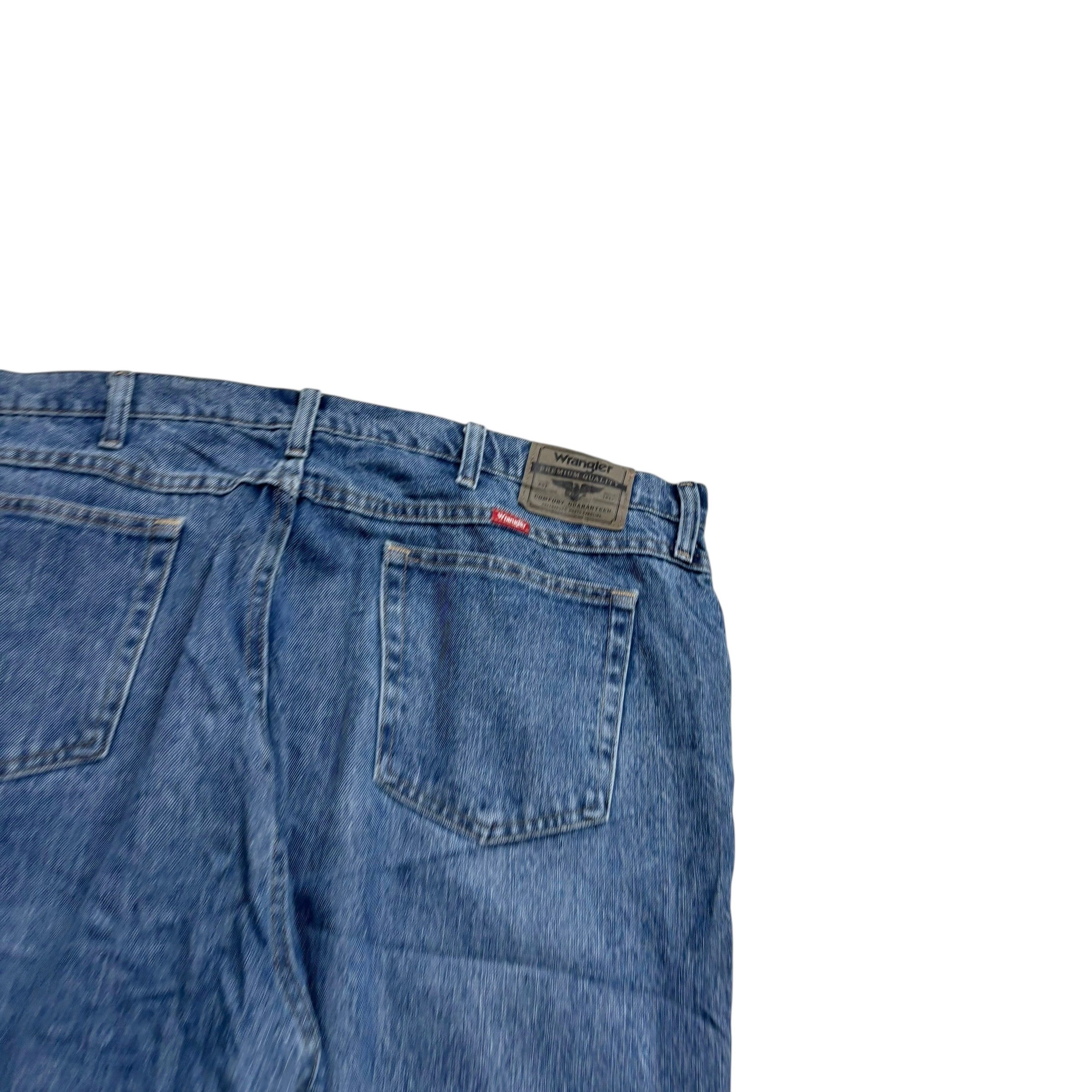 Wrangler Jeans W44 L31 Mens Mid Blue Relaxed Straight Fit Denim (E)