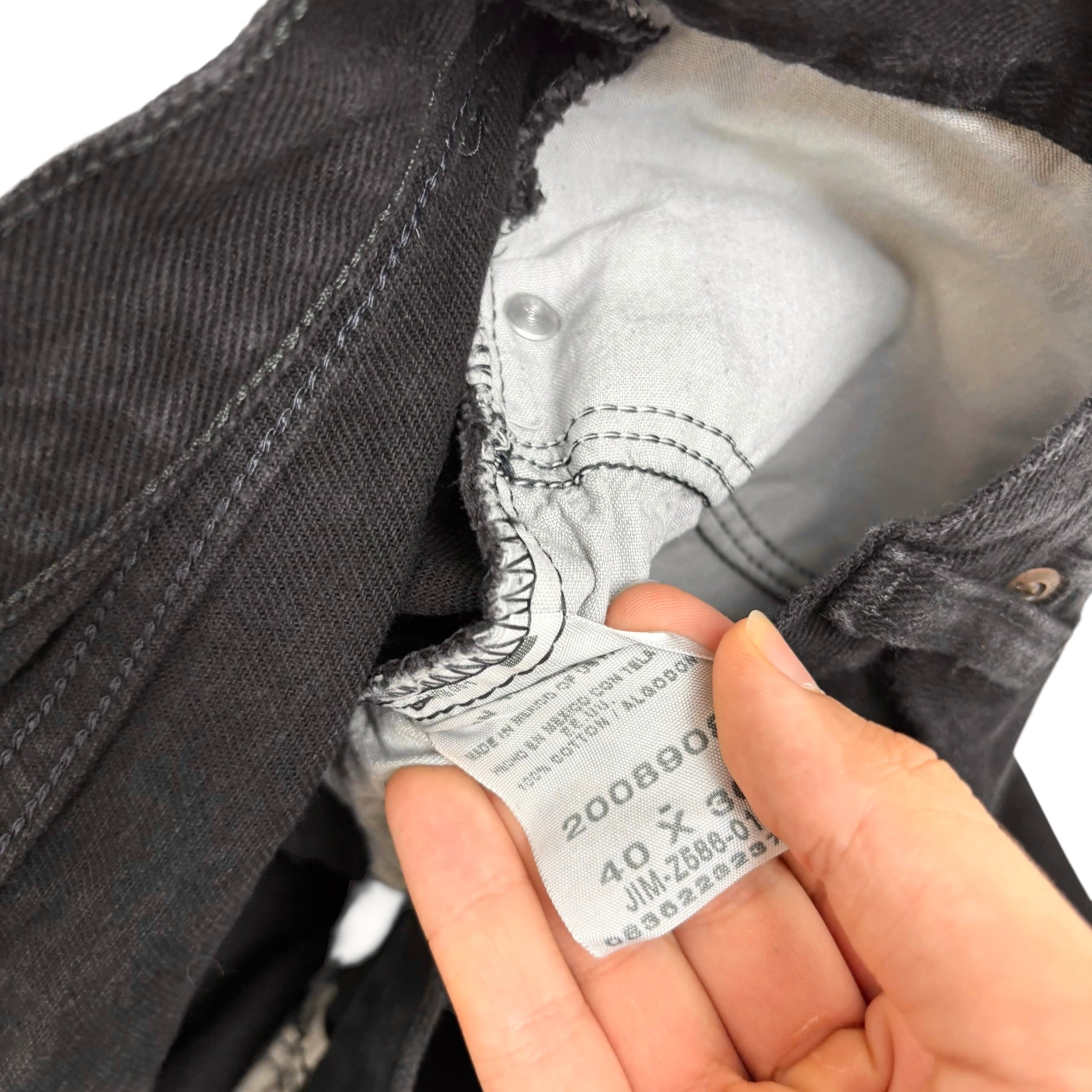 Lee Jeans W40 L30 Mens Regular Straight Fit Black Denim (E)