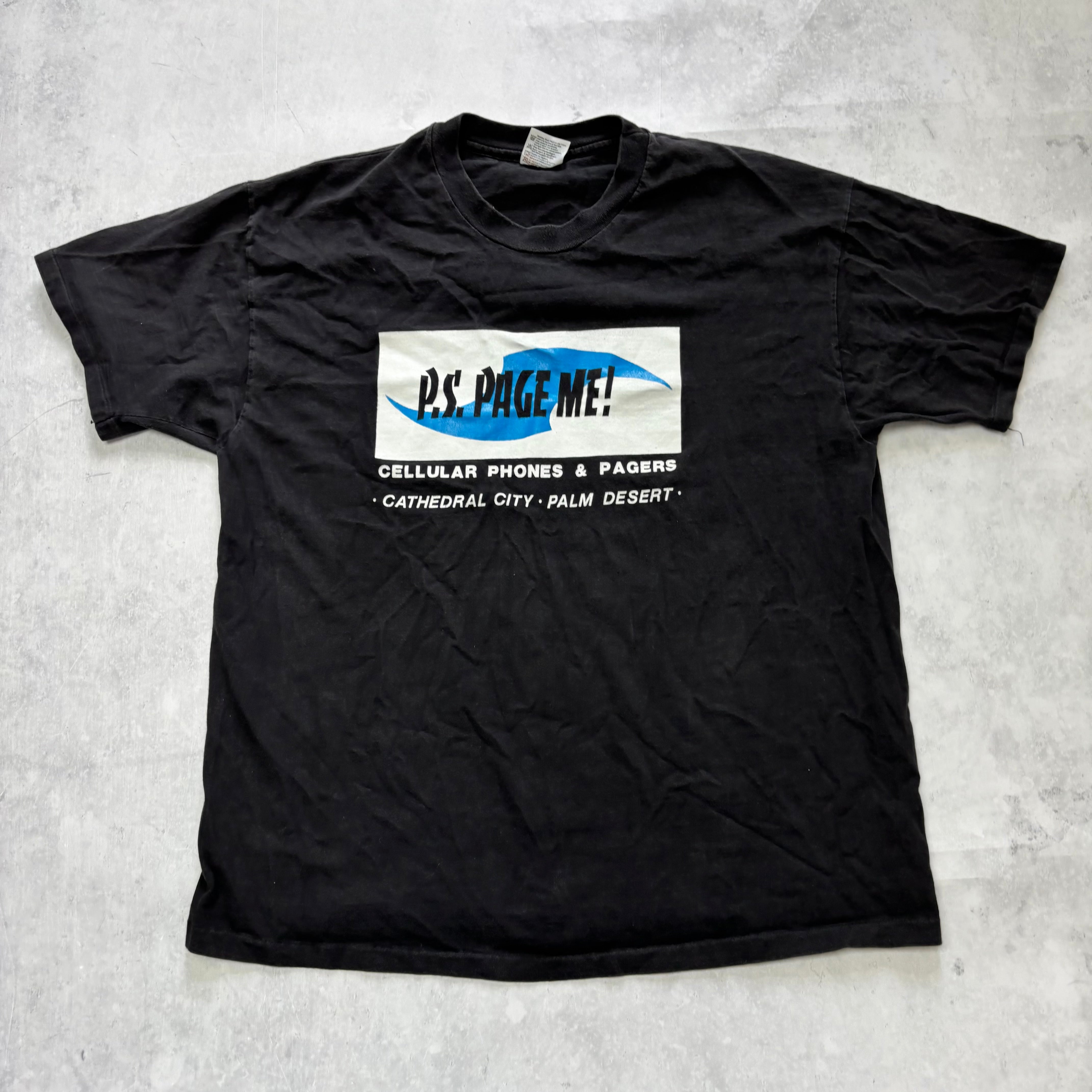 Vintage T Shirt Mens XL Black Single Stitch Graphic Print 90s USA