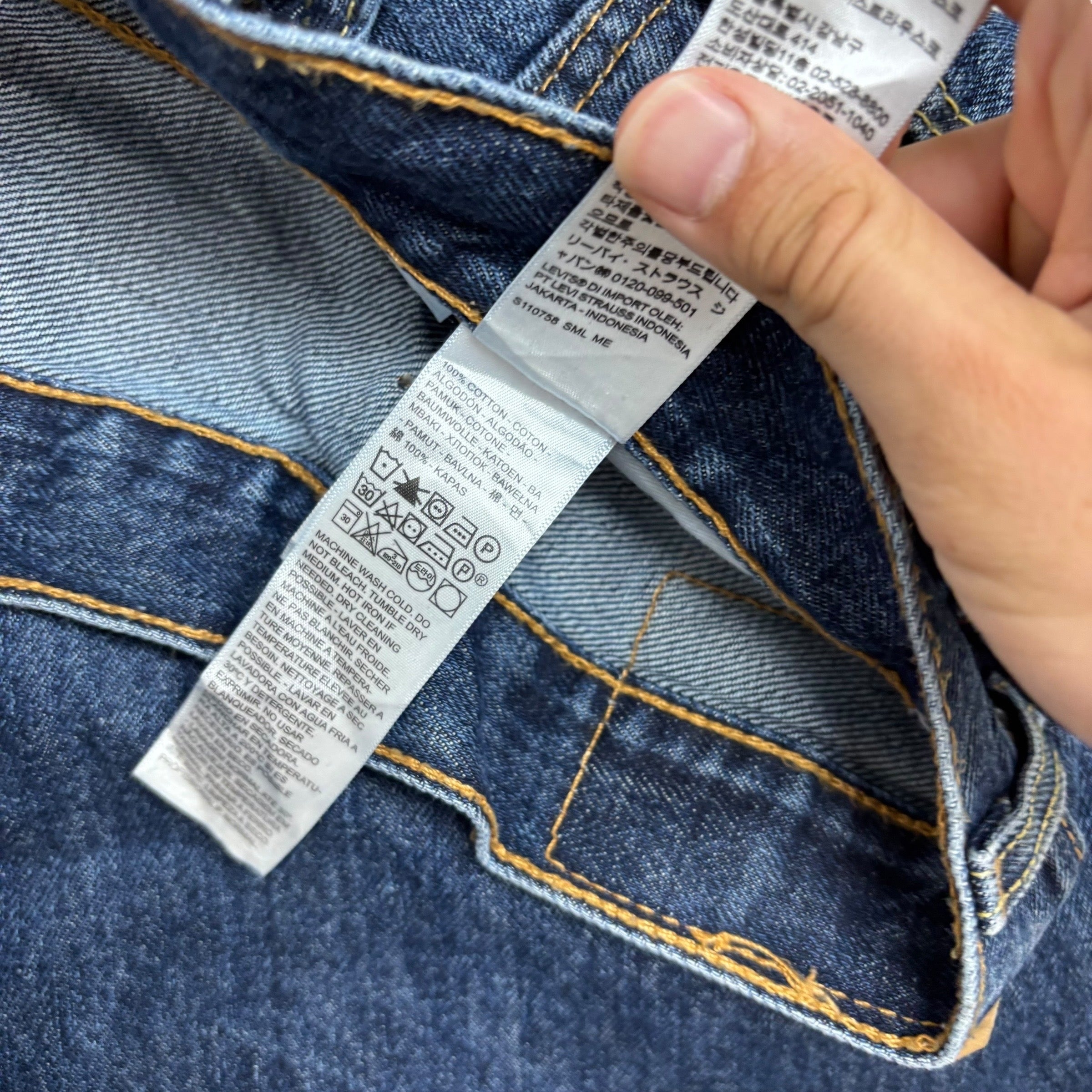 Levis 550 Jeans W48 L32 Mens Mid Blue Baggy Relaxed Straight Fit Denim (E)