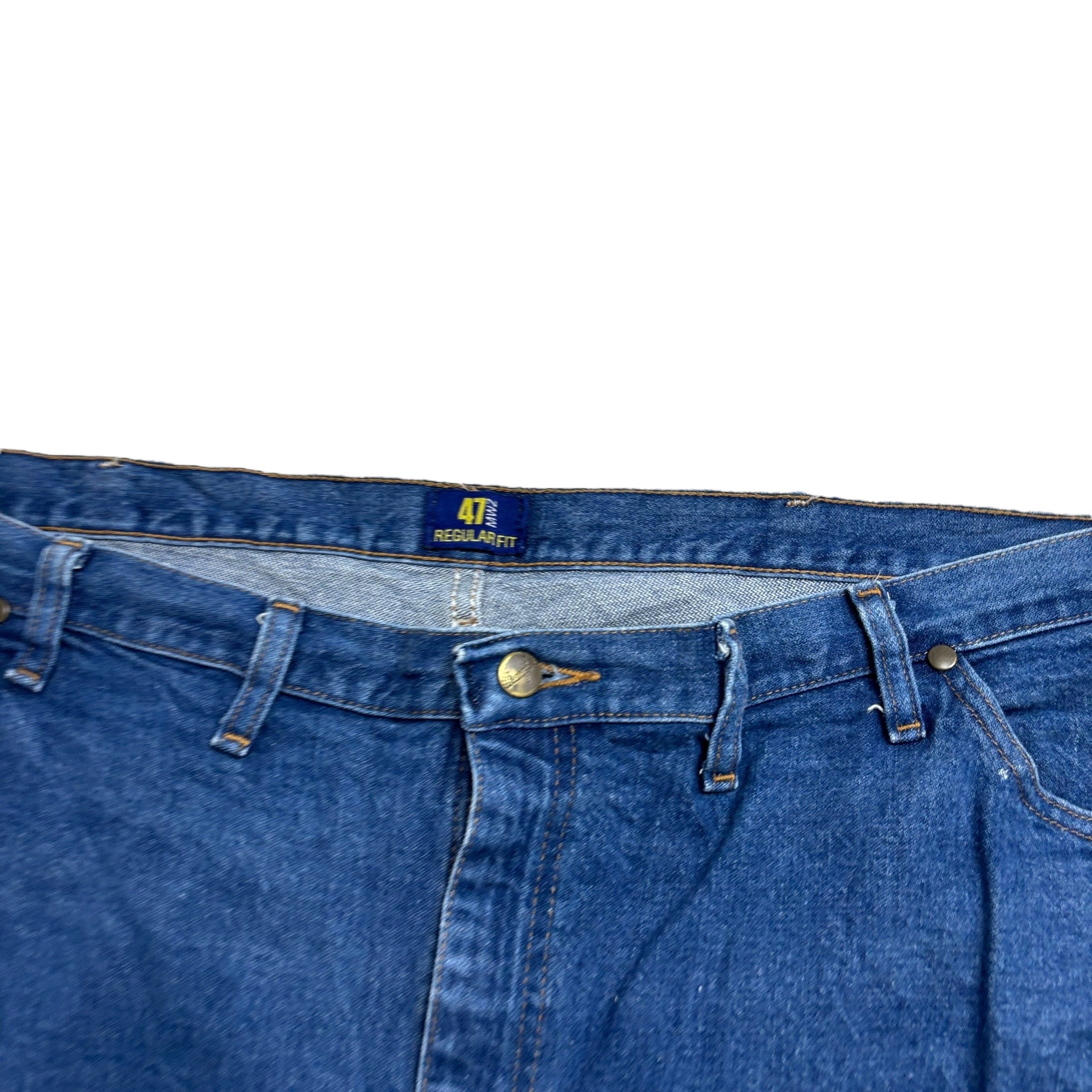 Wrangler Jeans Cowboy Cut W44 L30 Mens Mid Blue 47MWZ Original Fit Denim (E)