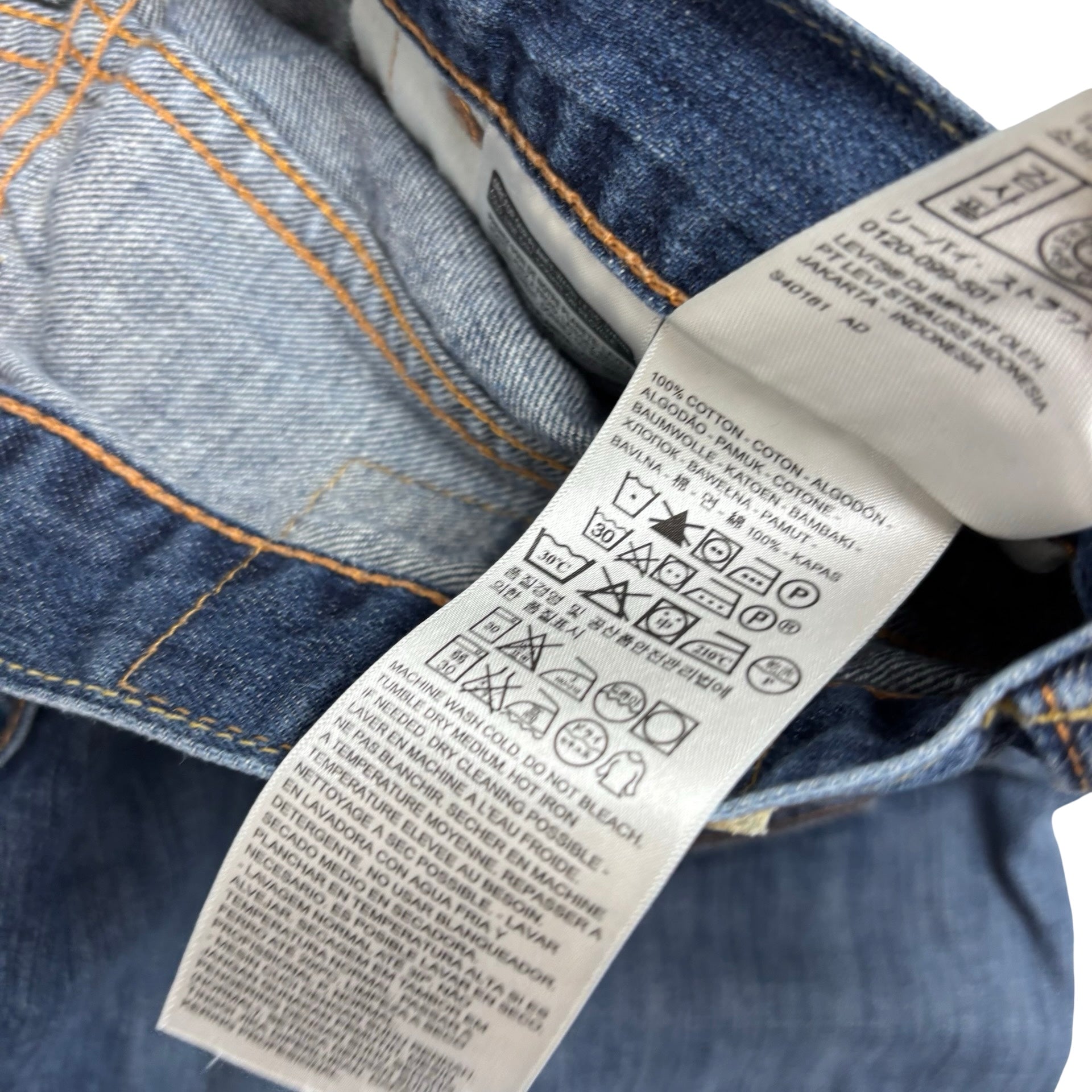 Levis 527 Jeans W29 L31 Mens Mid Blue Slim Bootcut Fit Denim