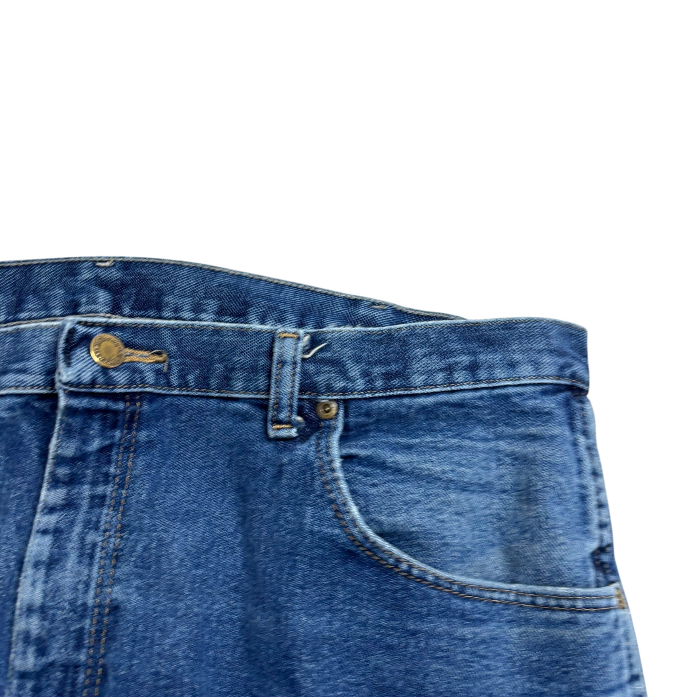 Wrangler Jeans W40 L36 Mens Mid Blue Relaxed Straight Fit Denim (F)