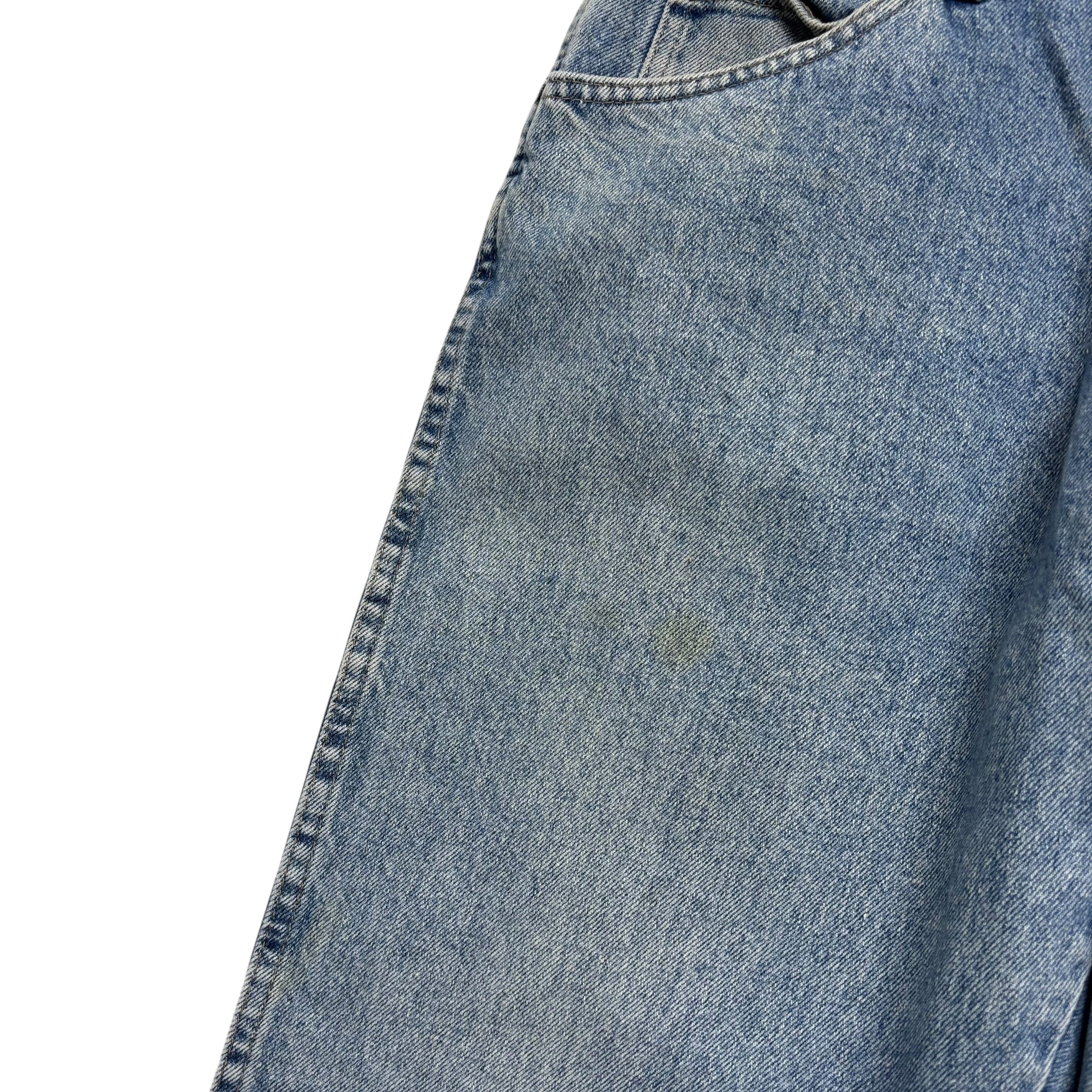 Wrangler Jeans W36 L34 Mens Mid Blue Regular Straight Fit Denim (F)