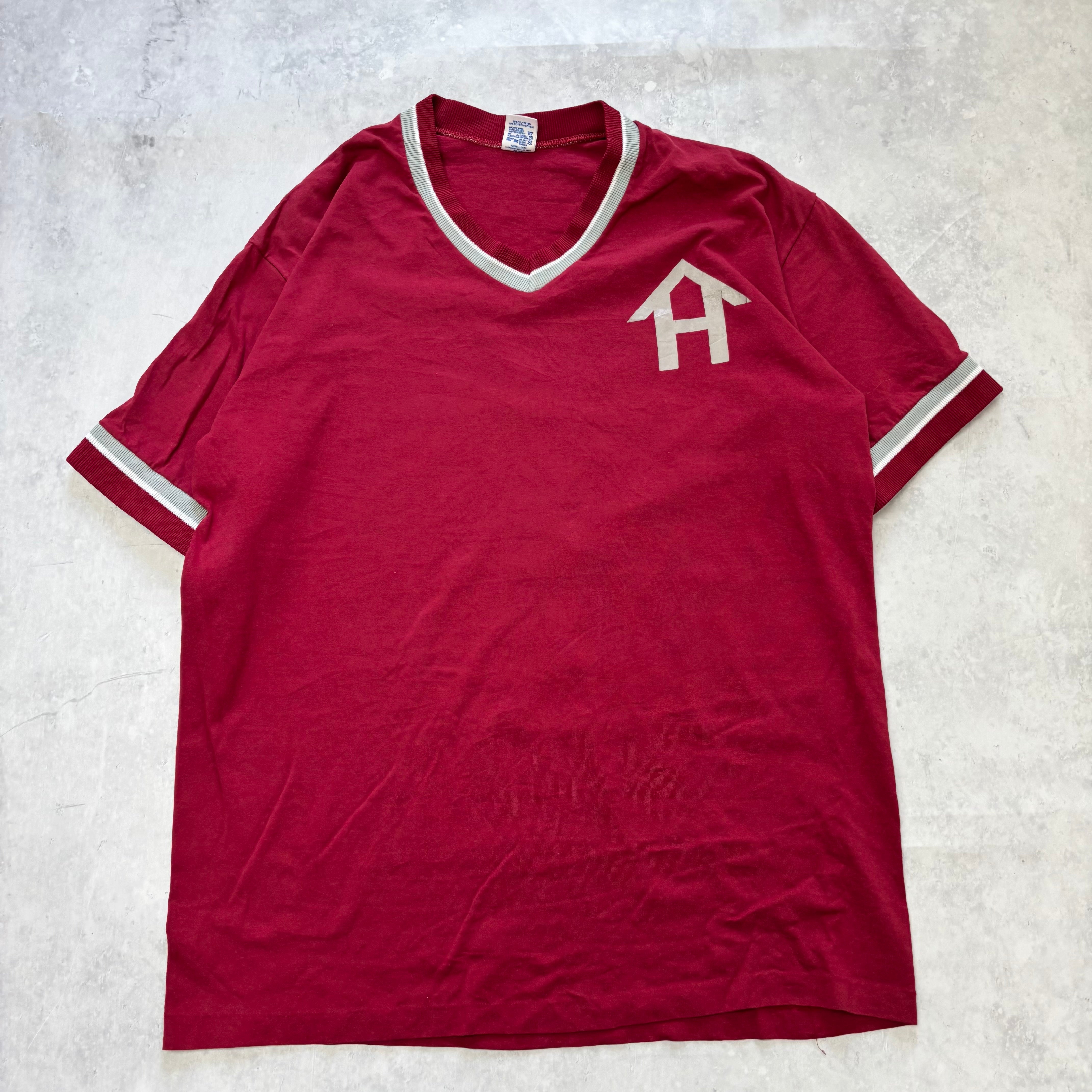 Vintage T Shirt Mens XL Burgundy Single Stitch Graphic Print 90s Baseball (E)