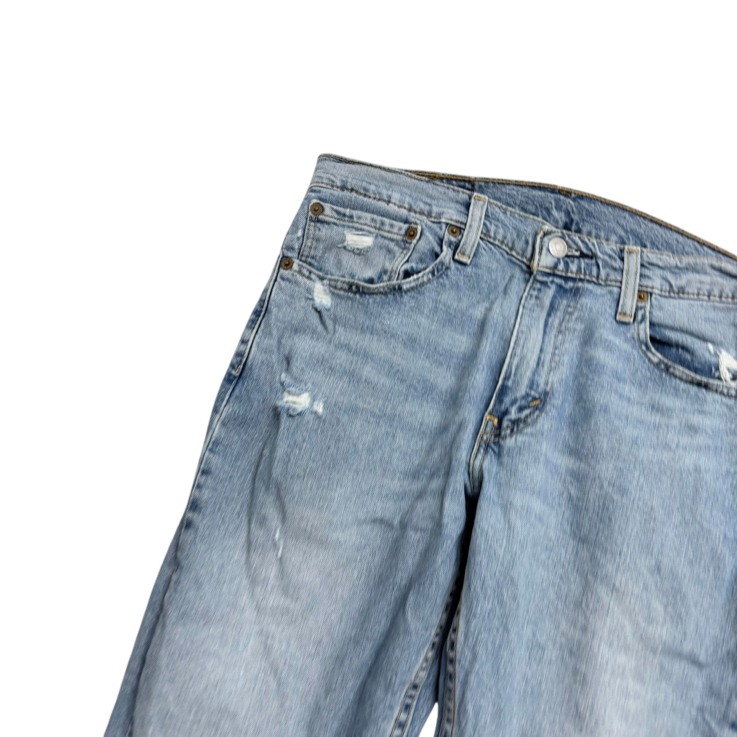 Levis 512 Distressed Jeans W31 L31 Mens Light Blue Slim Tapered Fit Stretch Denim