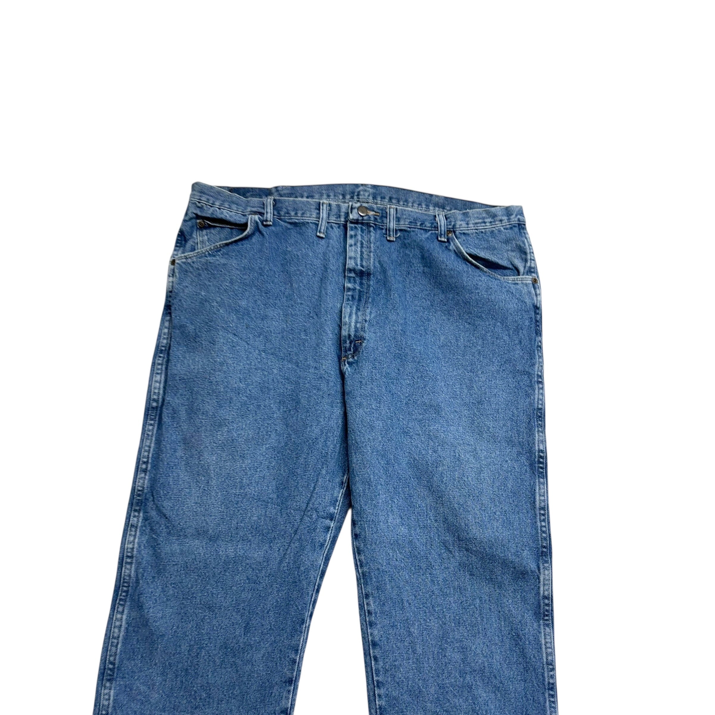 Wrangler Jeans W44 L29 Mens Light Blue Regular Straight Fit Vintage Denim (E)